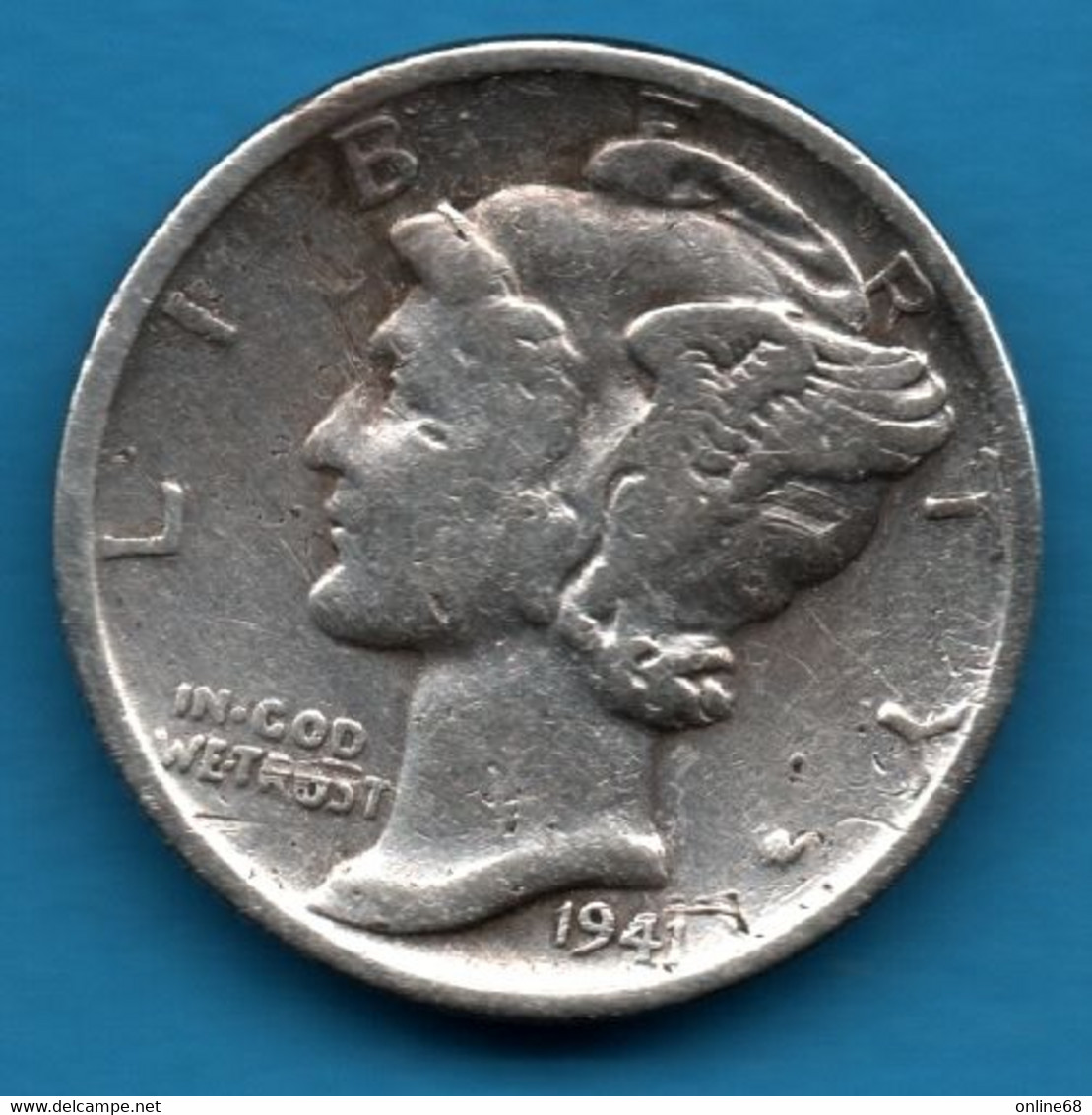 USA 1 DIME 1941 KM# 140 Mercury Dime Argent 900‰ Silver - 1916-1945: Mercury (Mercure)