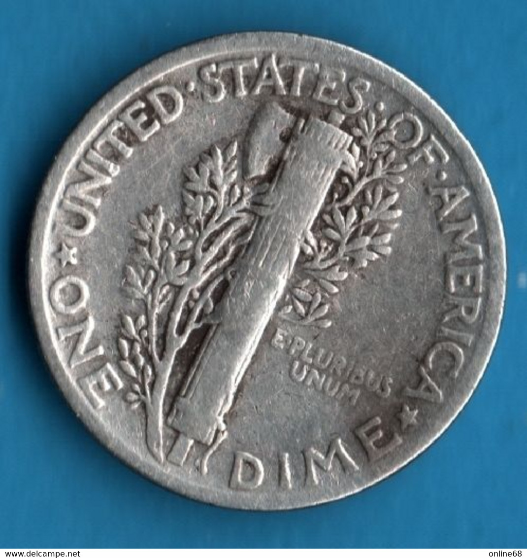 USA 1 DIME 1941 KM# 140 Mercury Dime Argent 900‰ Silver - 1916-1945: Mercury (Mercure)