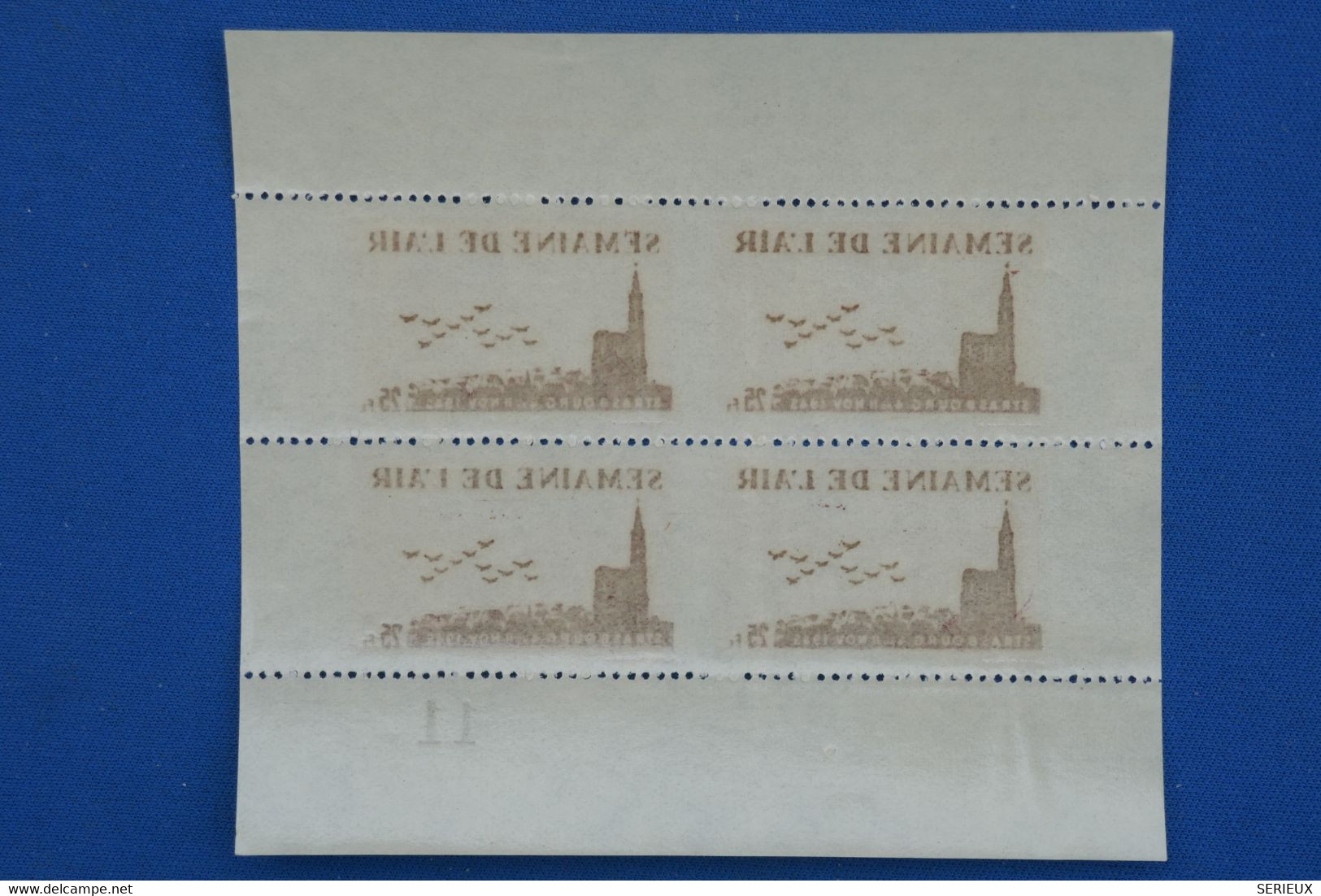 C1 FRANCE BEAU BLOC NEUF  1945 SEMAINE DE L AIR STRASBOURG 25 FR+ NUMEROTé+ +PAS COURANT ++ - Aviation