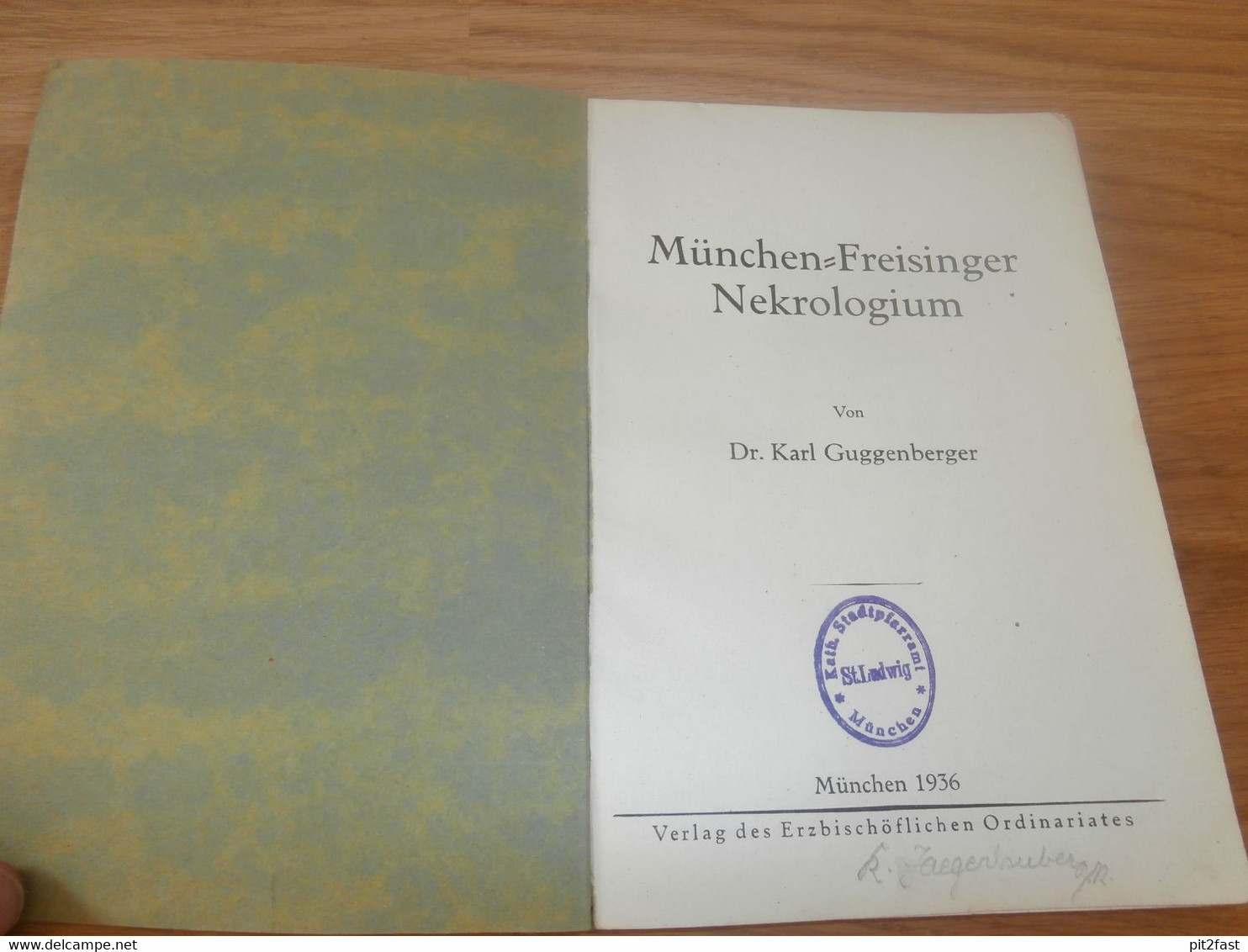 München - Freisinger Nekrologium , 1936 , Dr. Karl Guggenberger , Kirche , Adressbuch , Bistümer , Bayern , Bischof !!! - Rarità