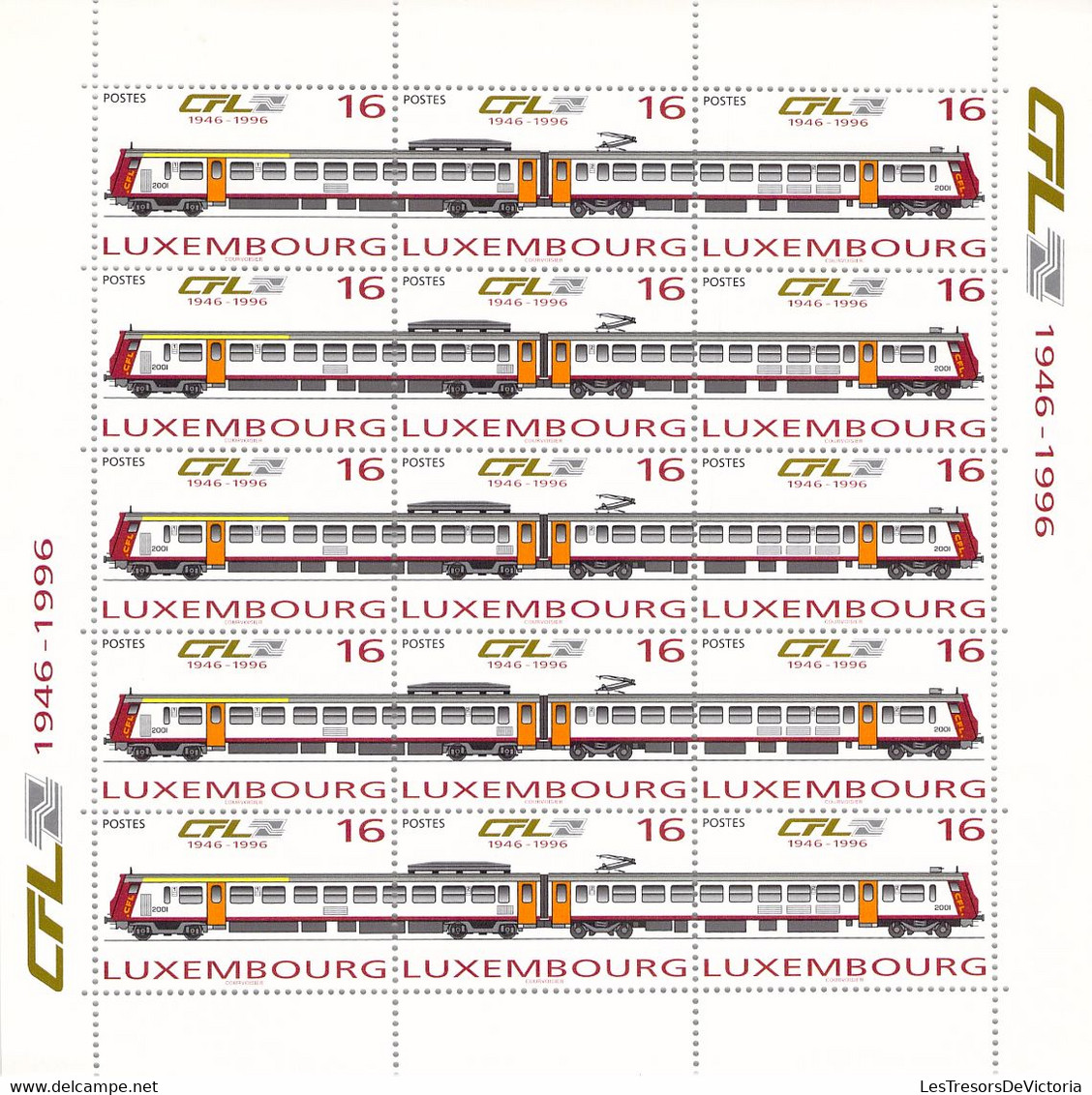 LUXEMBOURG - YT N° 1337A Neuf **MNH - 1996 - Full Sheets