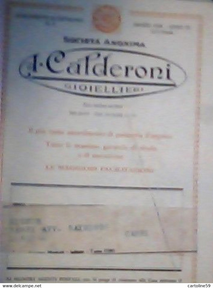 LIBRETTO CATALOGO Illustrato GIOIELLI CALDERONI-MILANO 1928/OROLOGI/POSATERIE ARGENTO/SERVIZI TAVOLA/TOELETTA  IQ8318 - Maison Et Cuisine