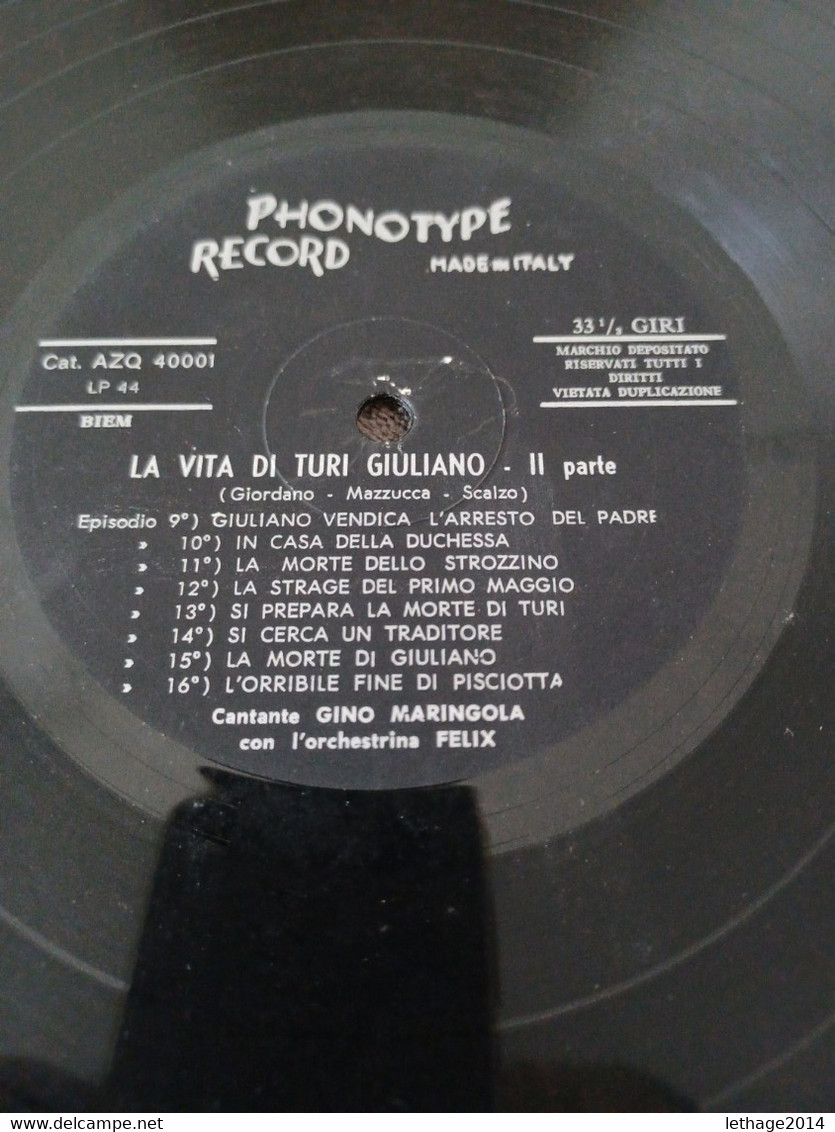 DISCO 33 GIRI Gino Maringola - La Vita Di Turi Giuliano 1963 VINTAGE 6 SCAN (SIG.ROS) RARO ! - Other - Italian Music