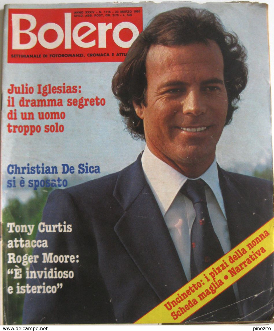 BOLERO 1716 1980 Julio Iglesias Maddalena Crippa Liza Minnelli Klaus Kinski Tony Curtis Fred Buscaglione Bobby Solo - Television