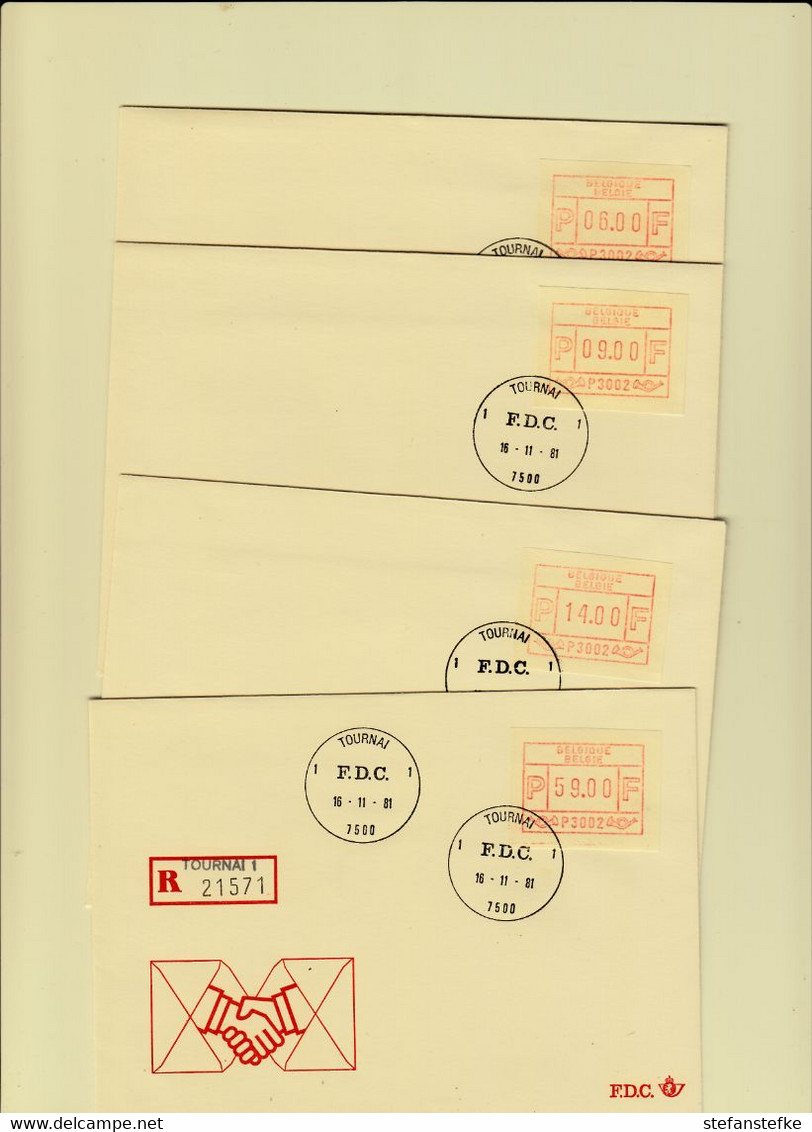 Belgie - Belgique : Ocb Nr ATM1 - 6 FDC  (zie 6 Scans) - Covers & Documents