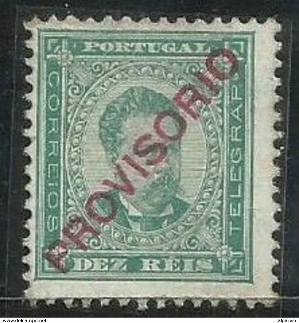 Portugal 1892/3 Provisorio #83 10rs Verde Novo C/ch  L112 - Nuovi