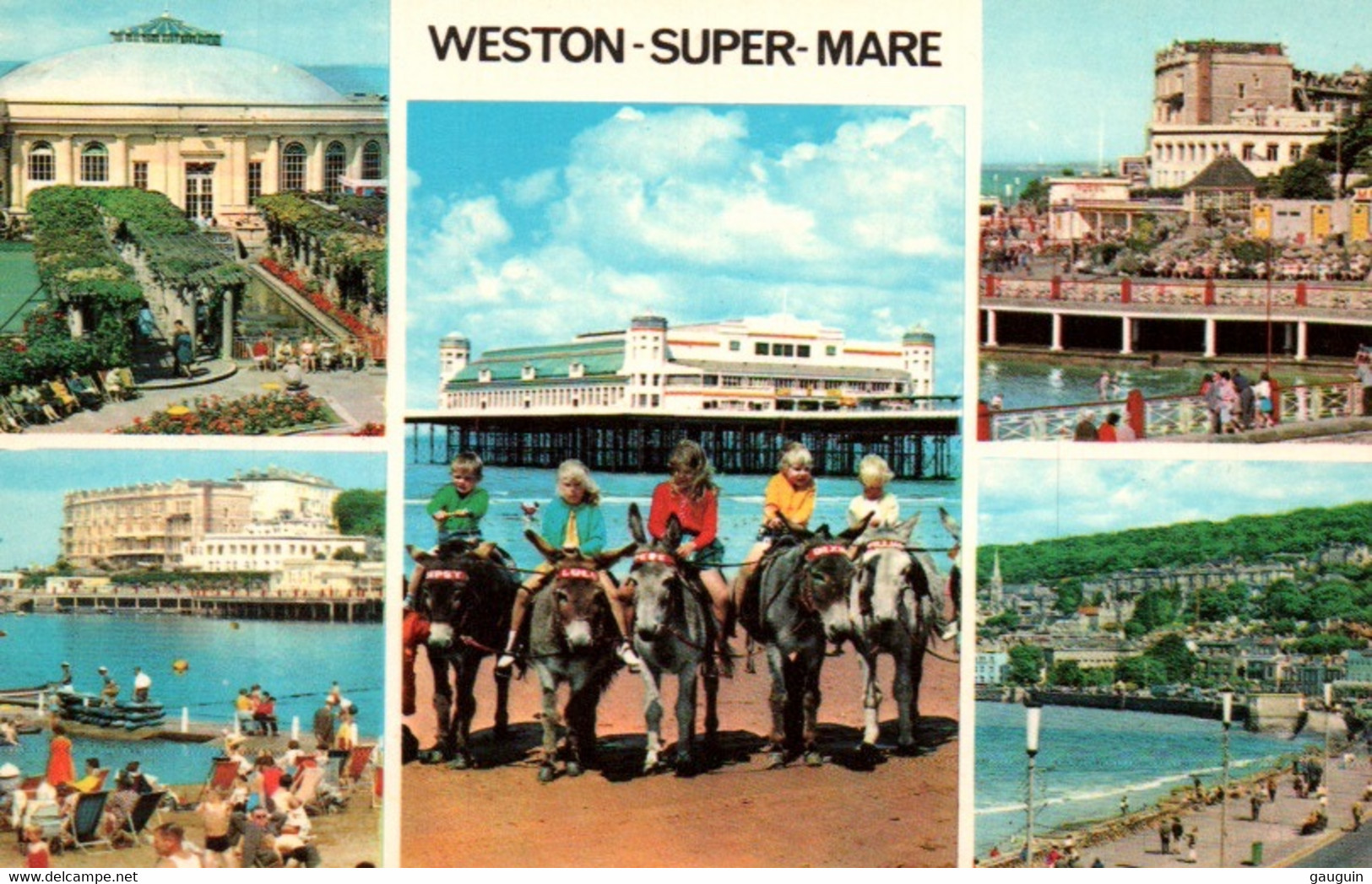 CPM - WESTON-SUPER-MARE - Donkey Riding / Multivues ... (ânes Montés) - Weston-Super-Mare