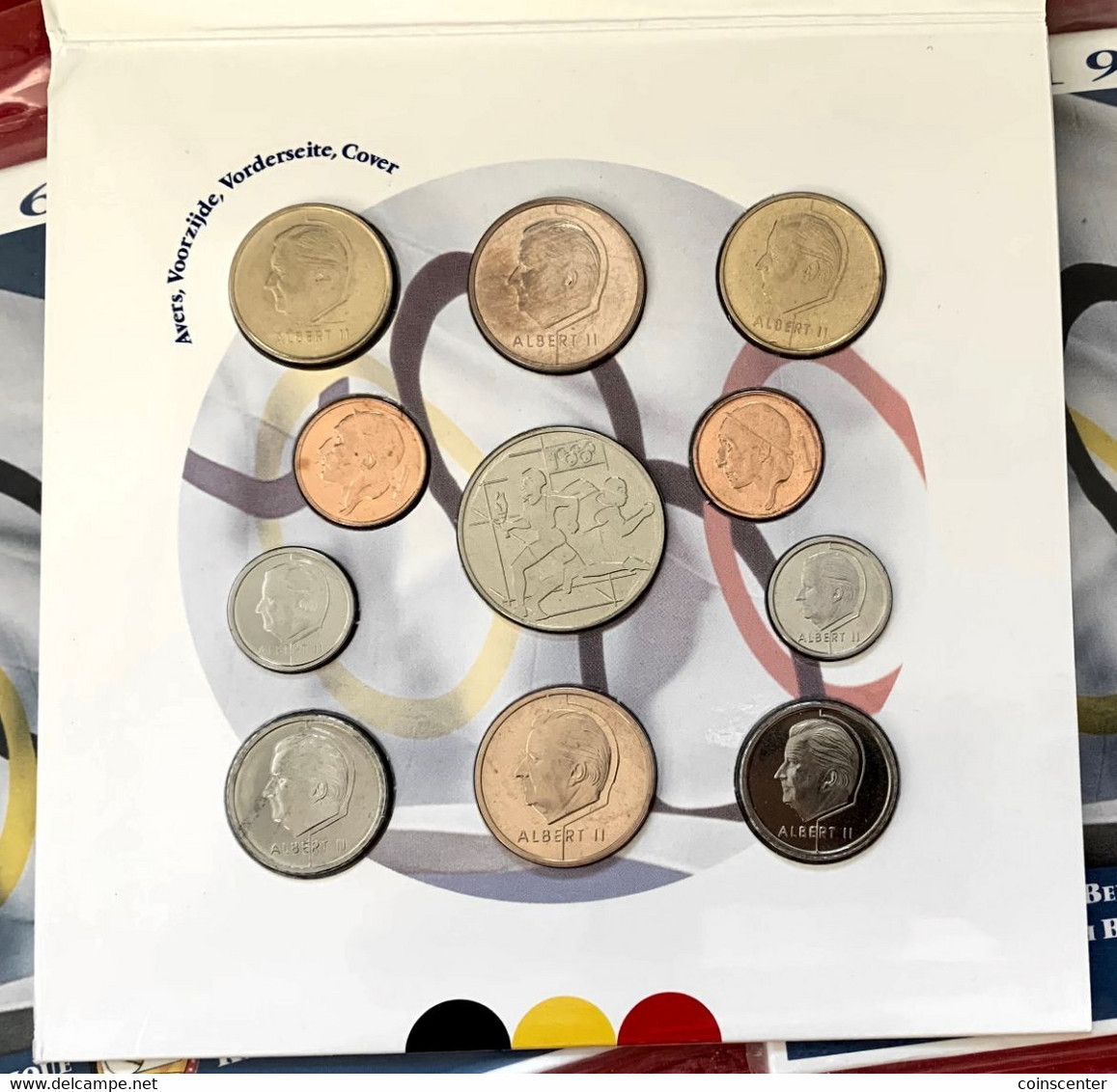 Belgium 1996 10 Coins Mint Set (+ Token) "Olympic" BU - FDEC, BU, BE & Münzkassetten