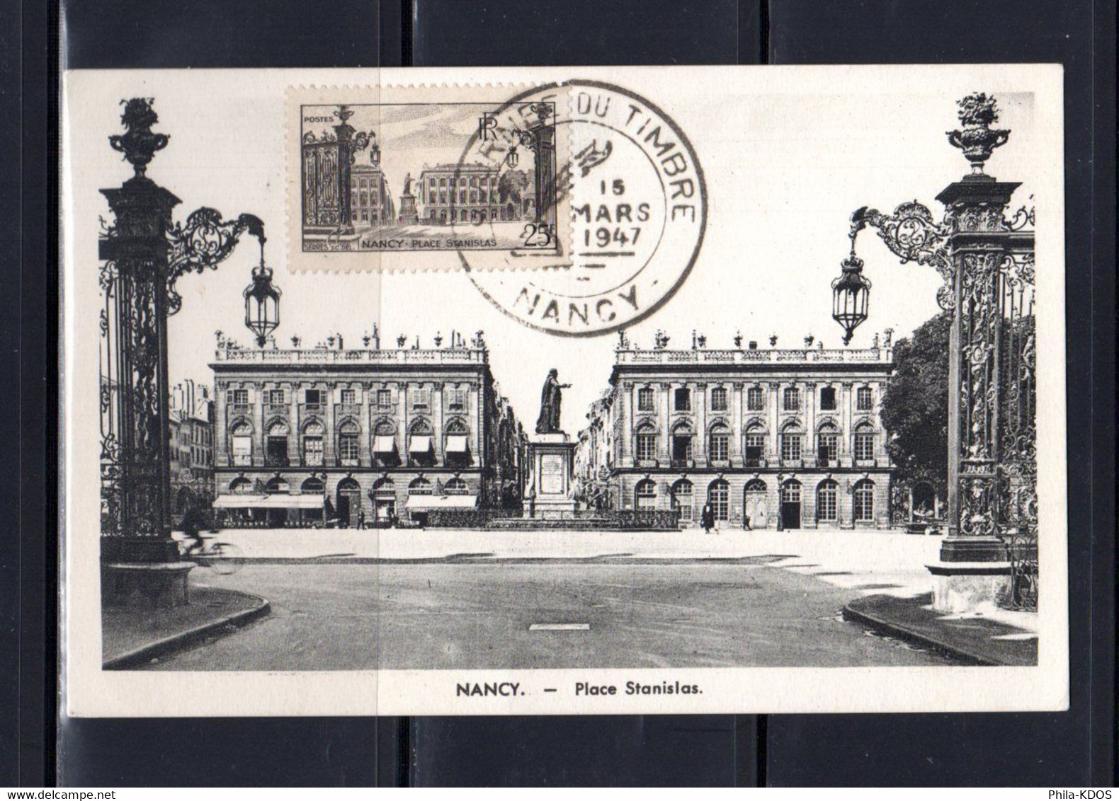 &#9989; 1947 " JOURNEE DU TIMBRE : NANCY " Sur Carte Maximum. N° YT 948. Voir Les 2 Scans. CM A SAISIR ! - 1940-1949