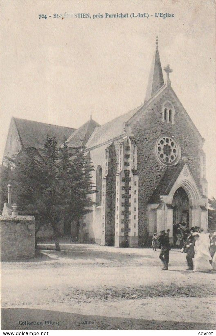 Pornichet. - L'Eglise. Sortie D'un Mariage Carte RARE - Pornichet