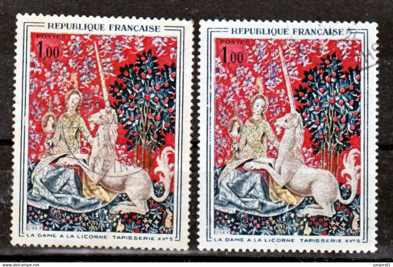 France  1425  Variété Dame Borgne Et Normal  TB Oblitéré Used - Gebruikt