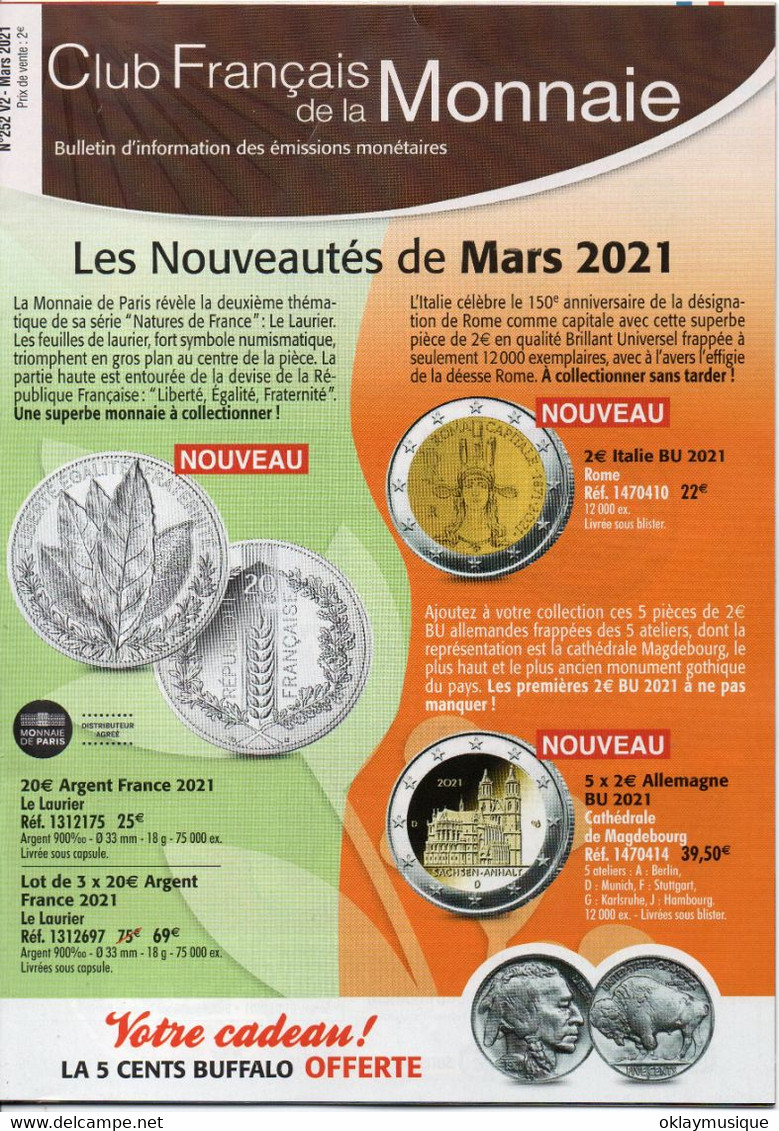 Club Français De La Monnaie N°252 - Frans