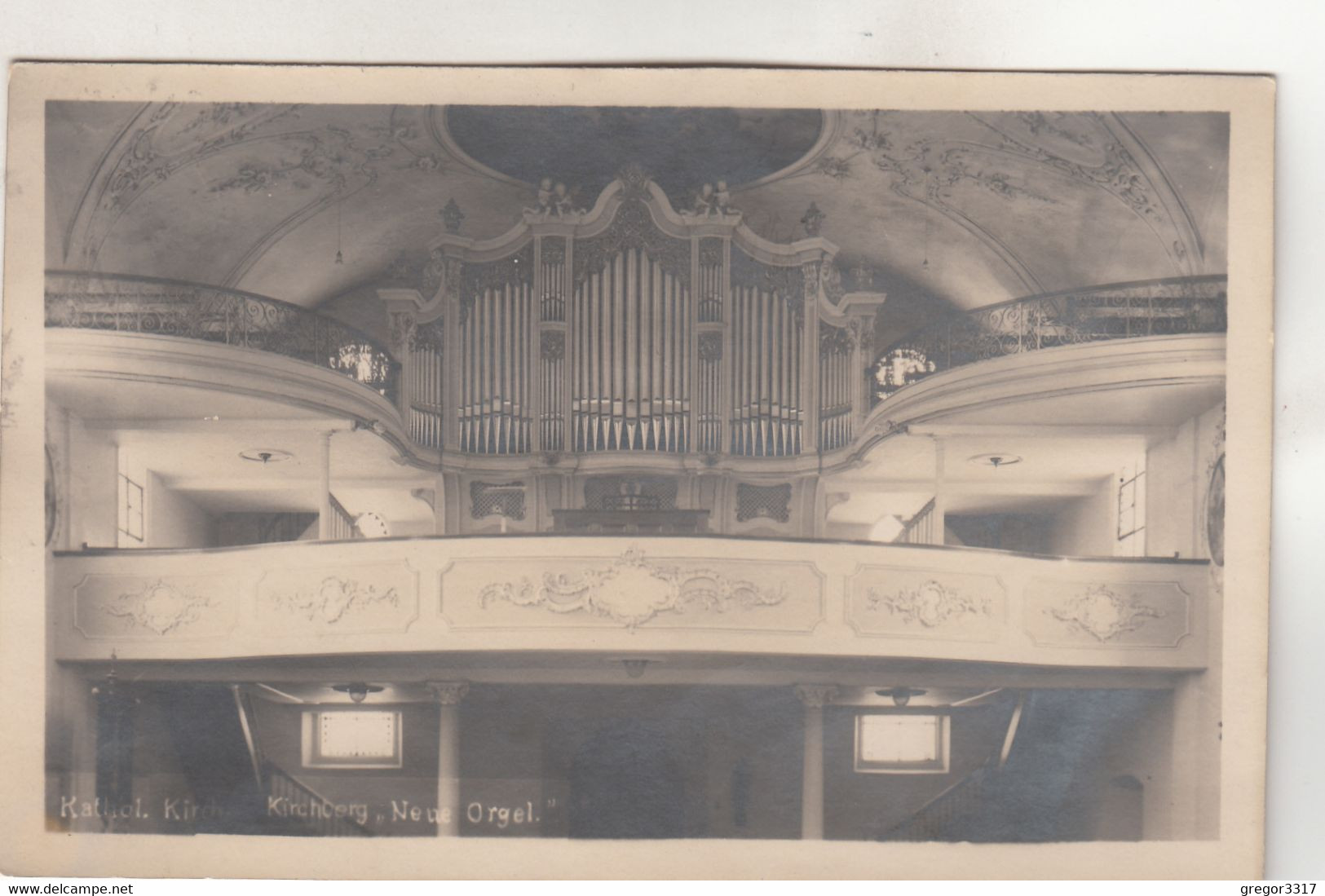 B2027) KIRCHBERG - Kathool. KIRCHE - NEUE ORGEL - Tolle Sehr Alte DETAIL AK - 25.07.1927 - Kirchberg