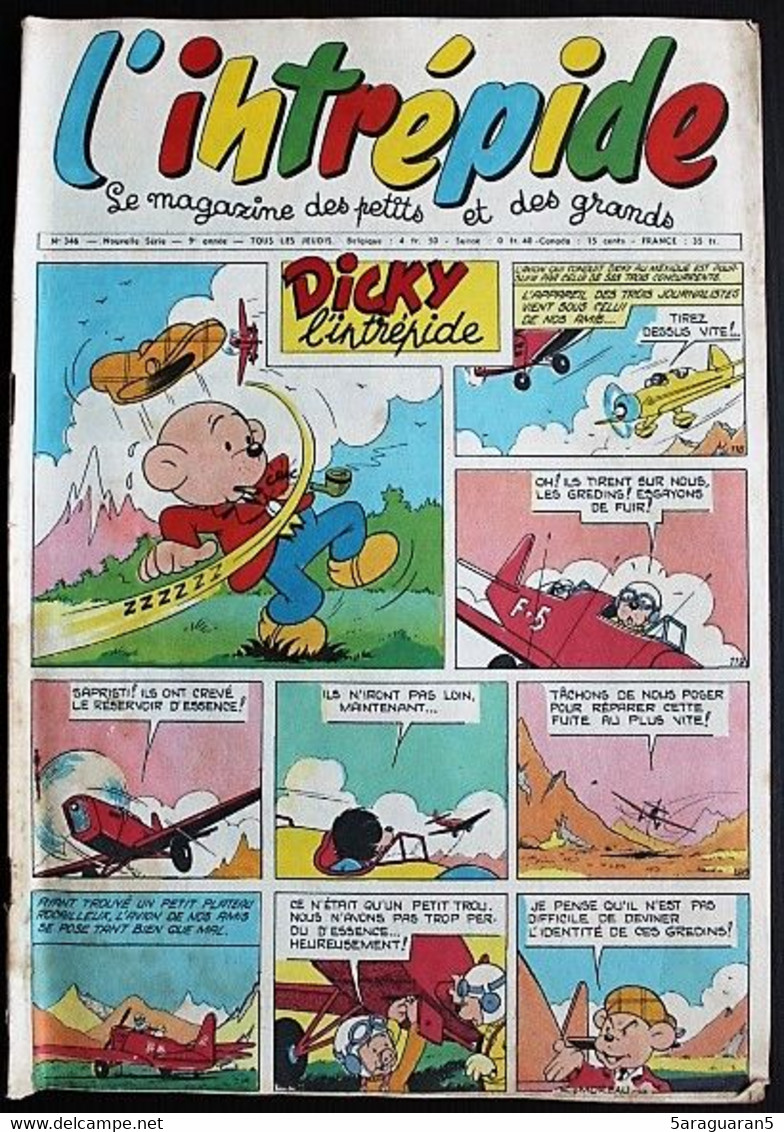 L'intrépide (2ème Série) - N° 346 - 14 Juin 1956 - L'Intrépide