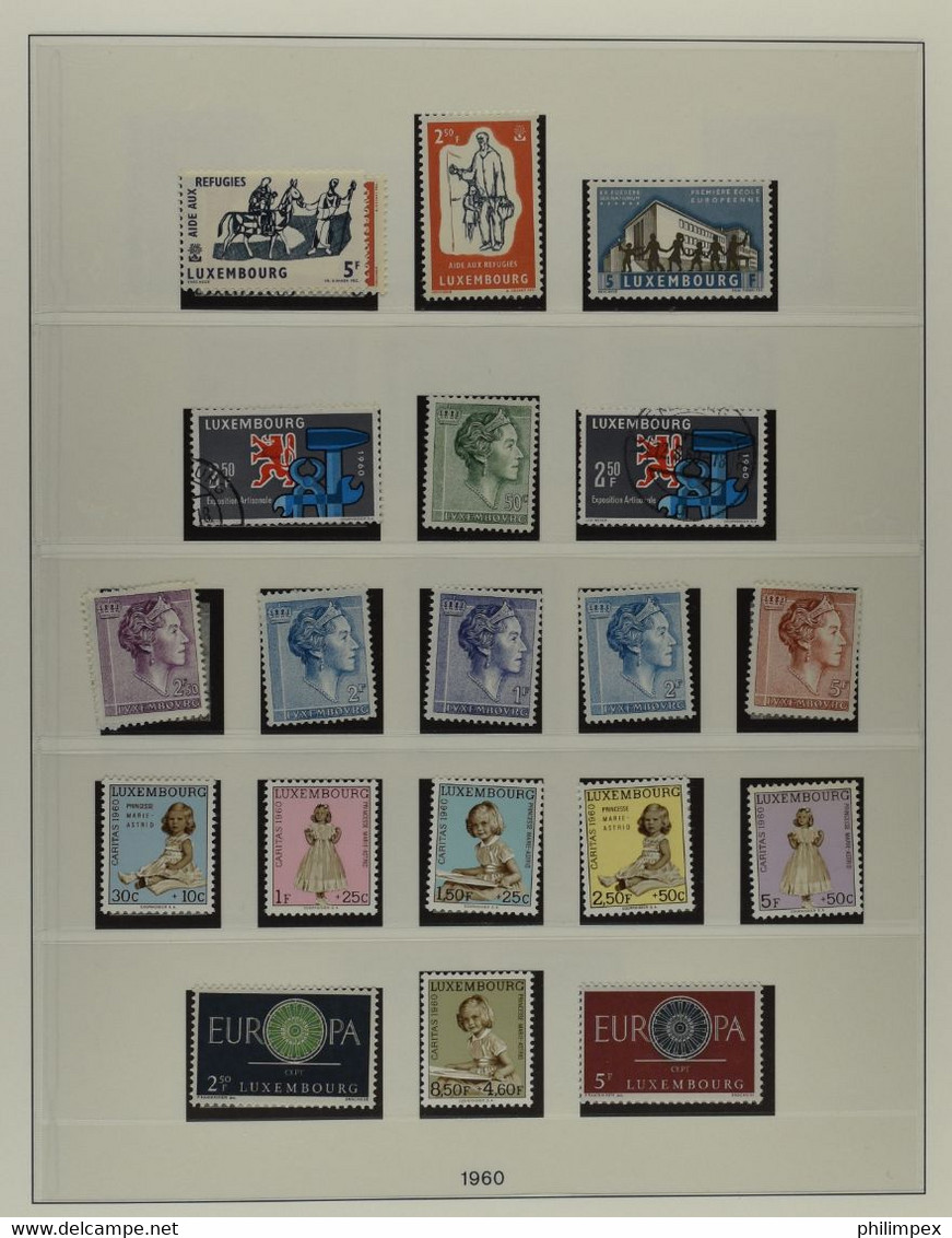 LUXEMBOURG, COLLECTION 1944-1975 MOSTLY NEVER HINGED, FEW HINGED OR USED
