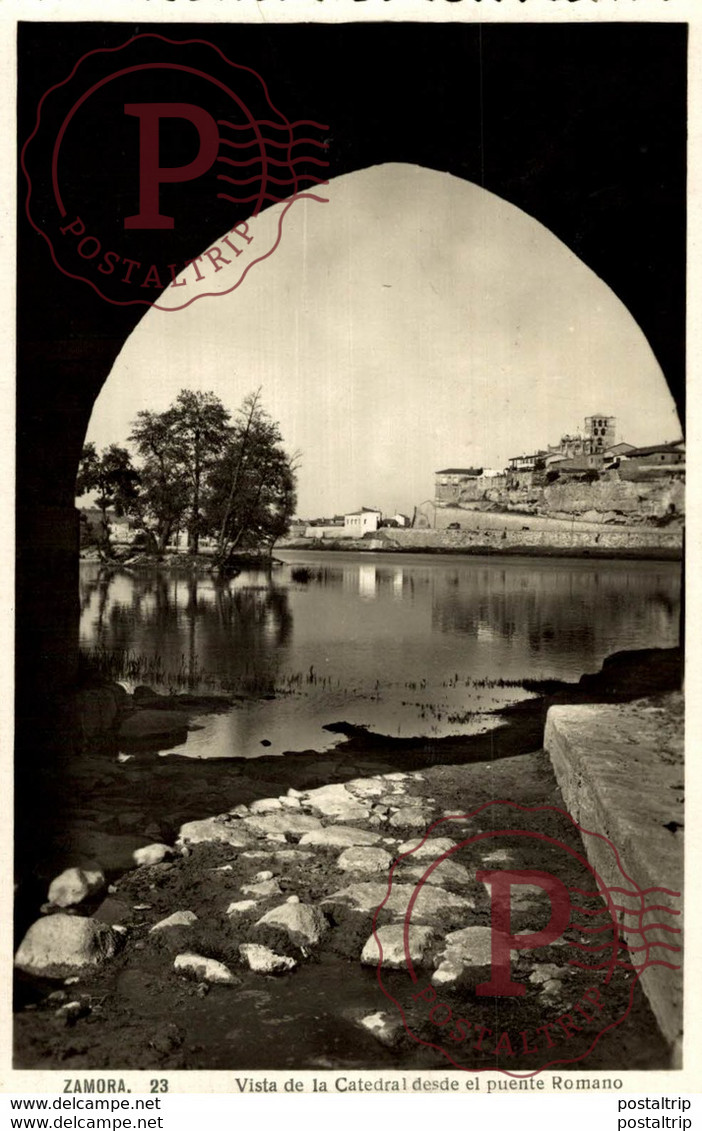 ZAMORA- VISTA DE LA CATEDRAL DESDE EL PUENTE ROMANO - Zamora