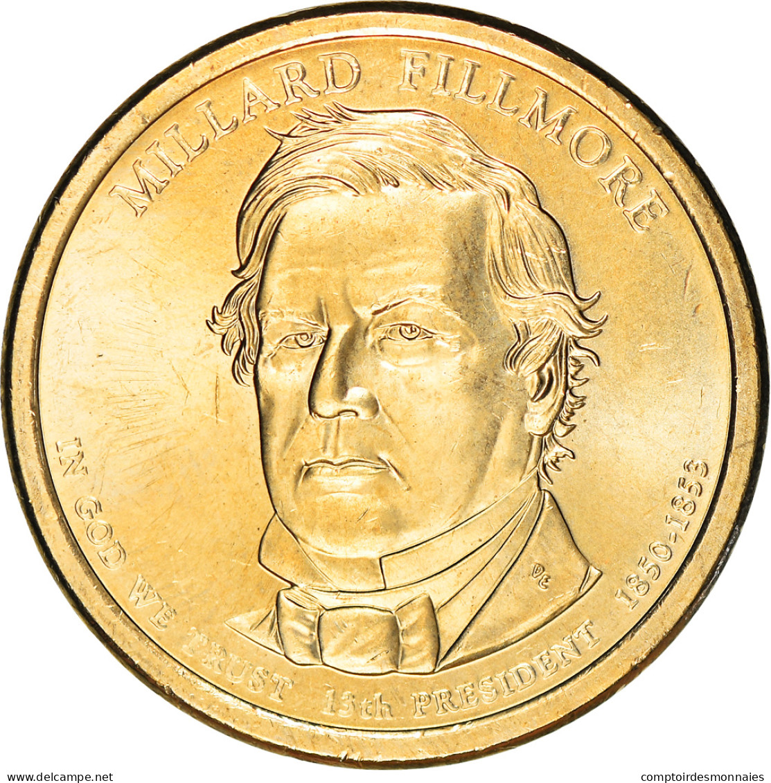 Monnaie, États-Unis, Millard Fillmore, Dollar, 2010, U.S. Mint, San Francisco - 2007-…: Presidents