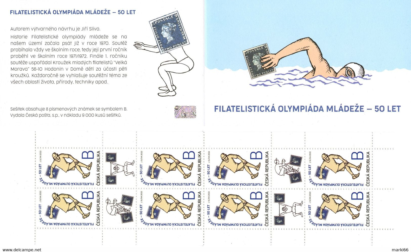 Czech Republic - 2022 - 50 Years Of Youth Philatelic Olympiad - Mint Stamp Booklet With Hologram - Unused Stamps