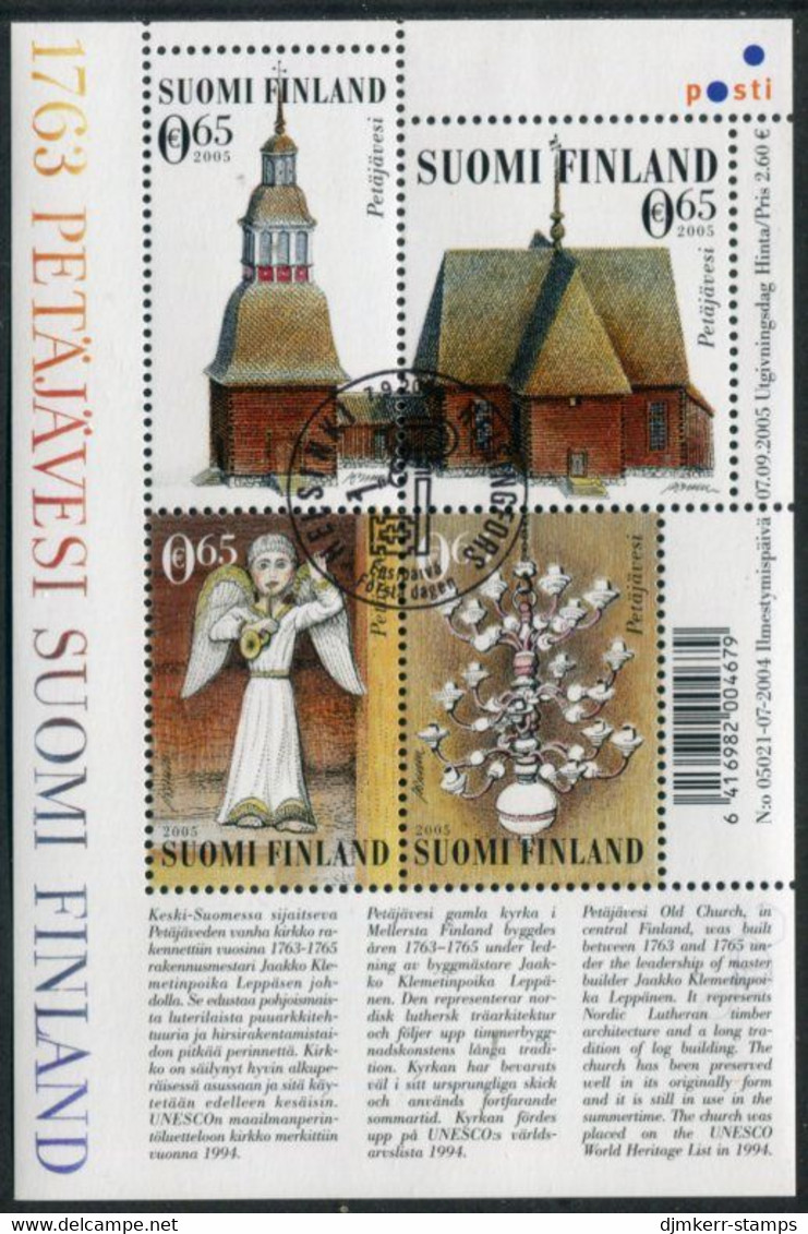 FINLAND 2005 Wooden Architecture - Petäjävesi Church Block Used.  Michel  Block 37 - Used Stamps