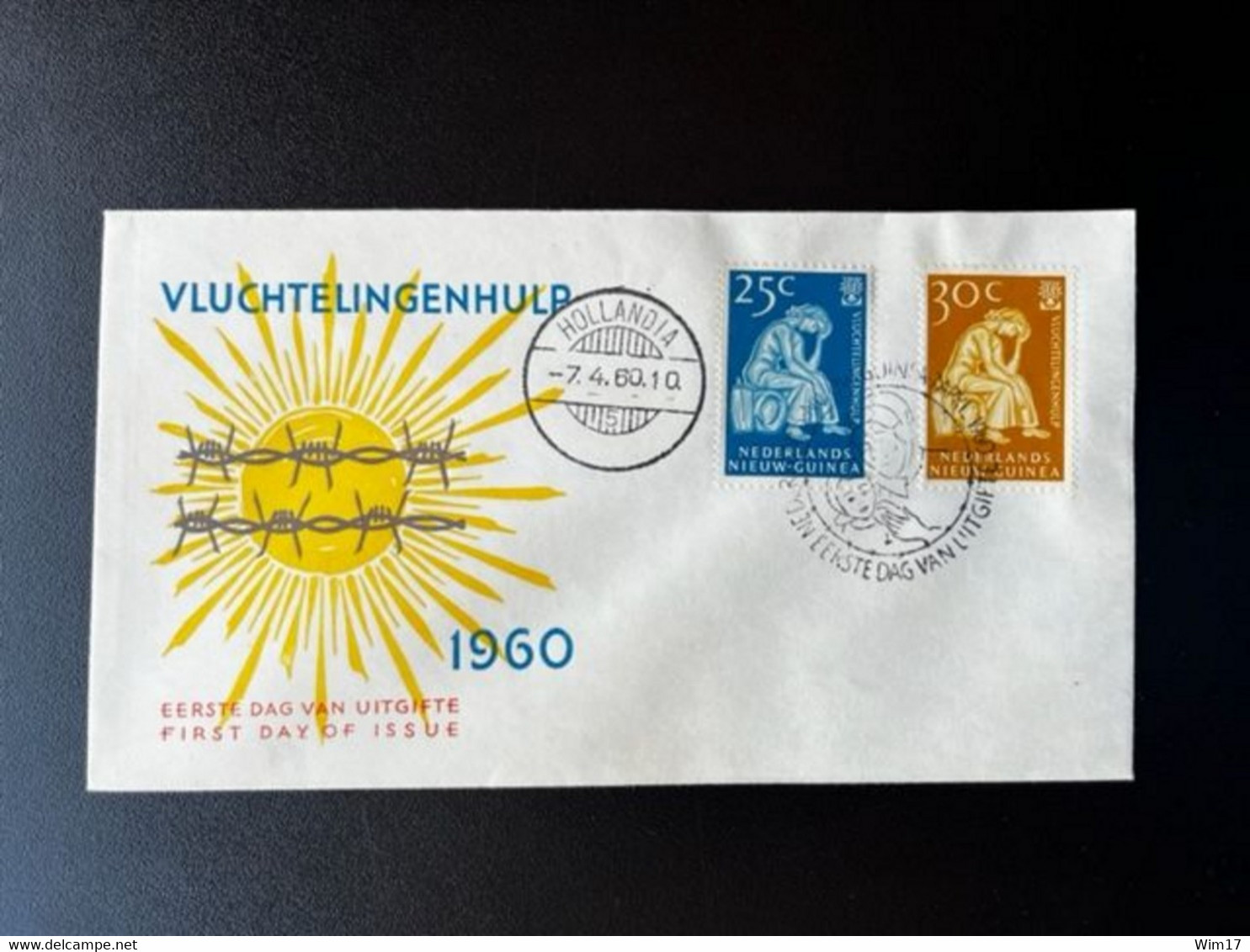 DUTCH NEW GUINEA 1960 FDC UN WORLD REFUGEE YEAR NEDERLANDS NIEUW GUINEA - Nueva Guinea Holandesa