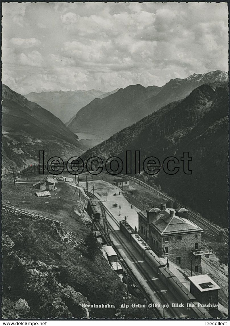 Suisse - GR Alp Grüm - Bahnhof - Bernina Bahn BB - RhB - Poschiavo - Poschiavo