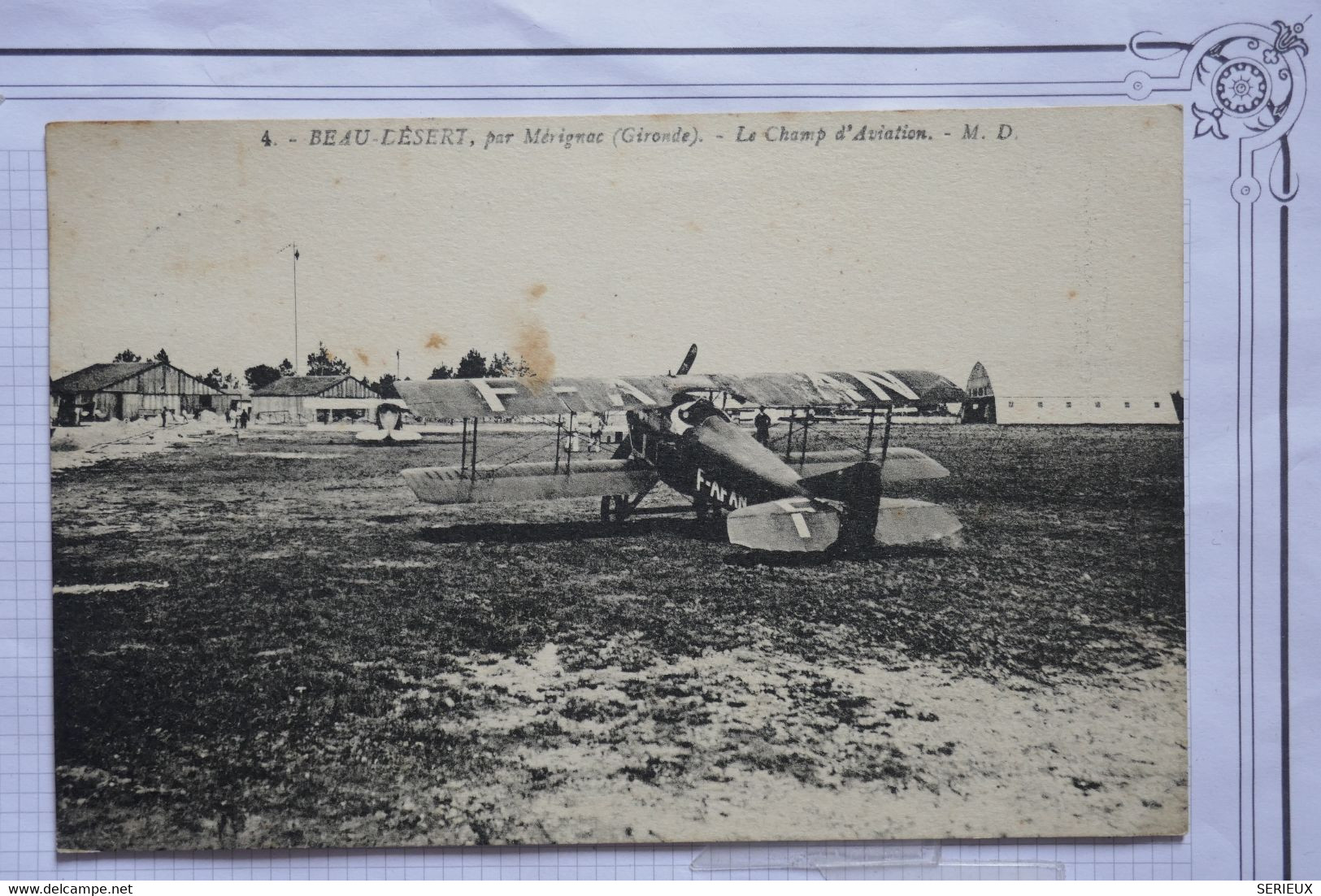 AK5  FRANCE  BELLE LETTRE 1931 MERIGNAC A  BORDEAUX + BEAU DESERT + AFFRANCH. INTERESSANT - 1960-.... Briefe & Dokumente