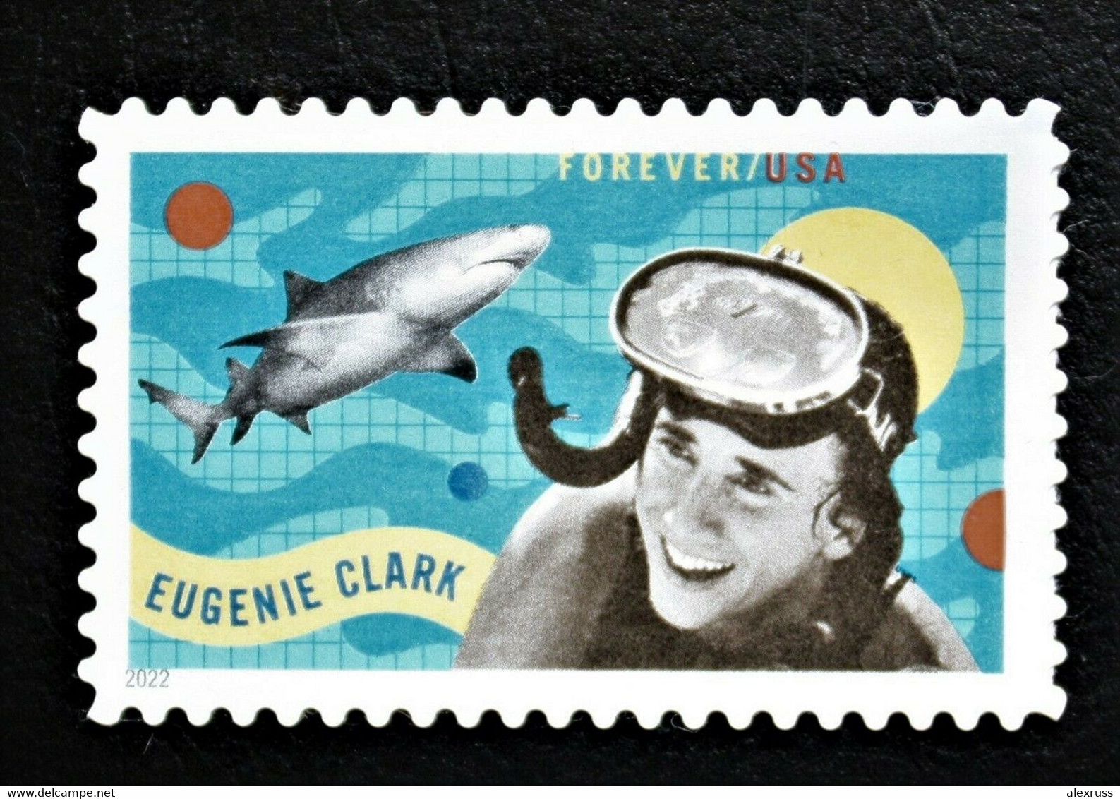 US 2022 Eugenie Clark "Shark Lady" Sheet Of 20 Forever Stamps, Scott # 5693,Special Micro Printing+, VF MNH** - Nuevos
