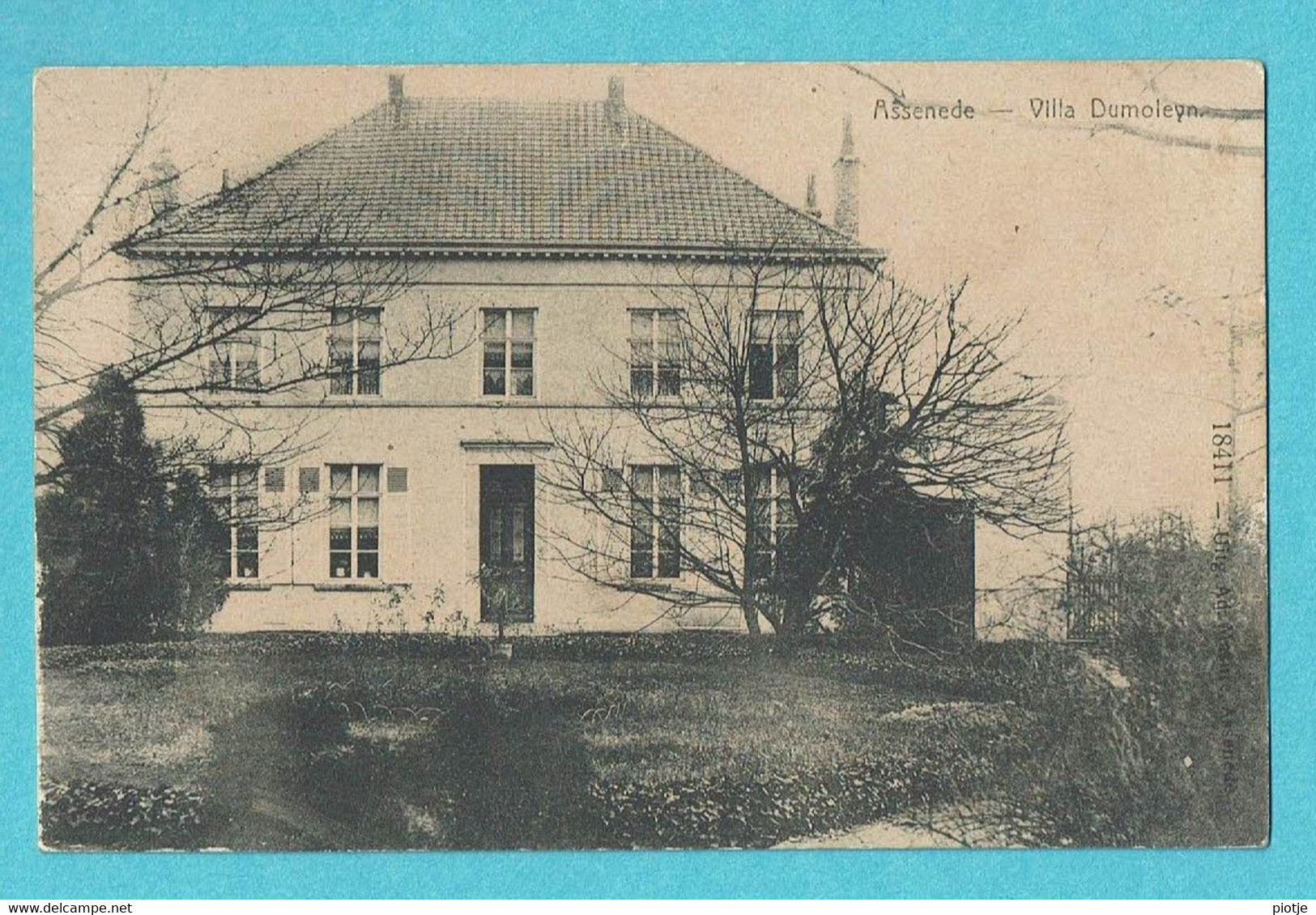 * Assenede (Meetjesland - Oost Vlaanderen) * (Uitg Ad. Masure, Nr 18411) Villa Dumoleyn, Zeldzaam, Unique, TOP - Assenede