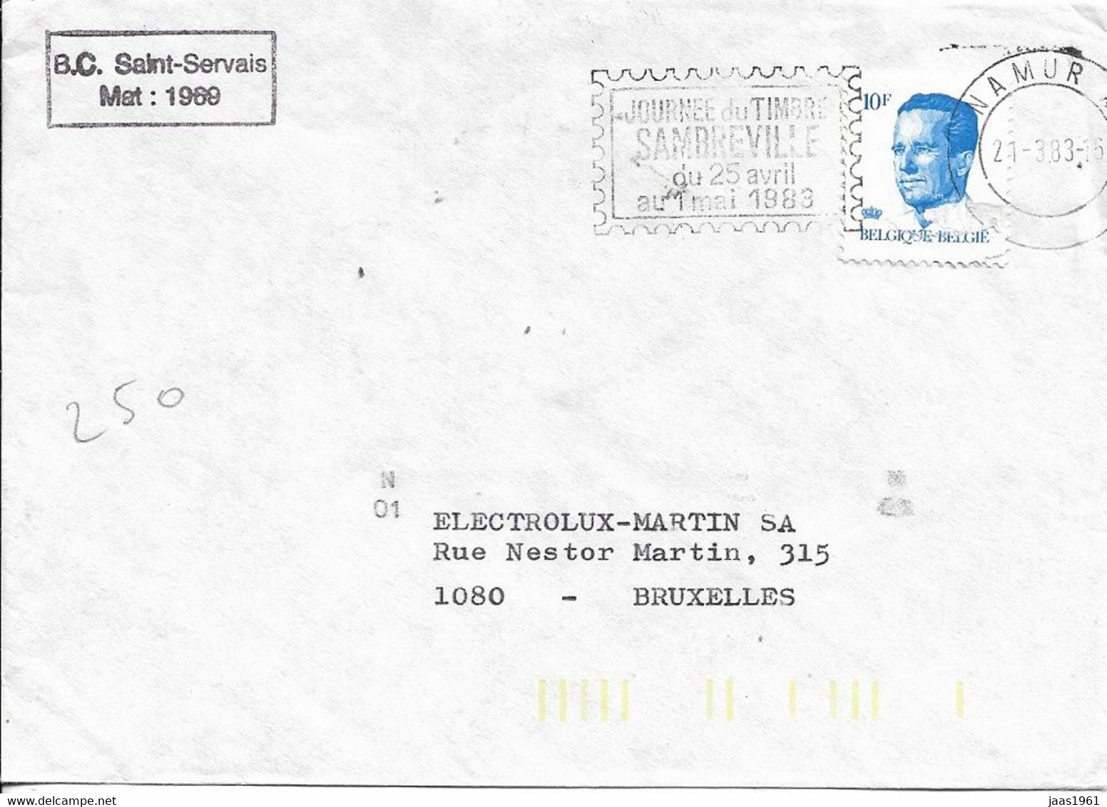 BELGIUM. POSTMARK. STAMP DAY. NAMUR. 1983 - Other & Unclassified