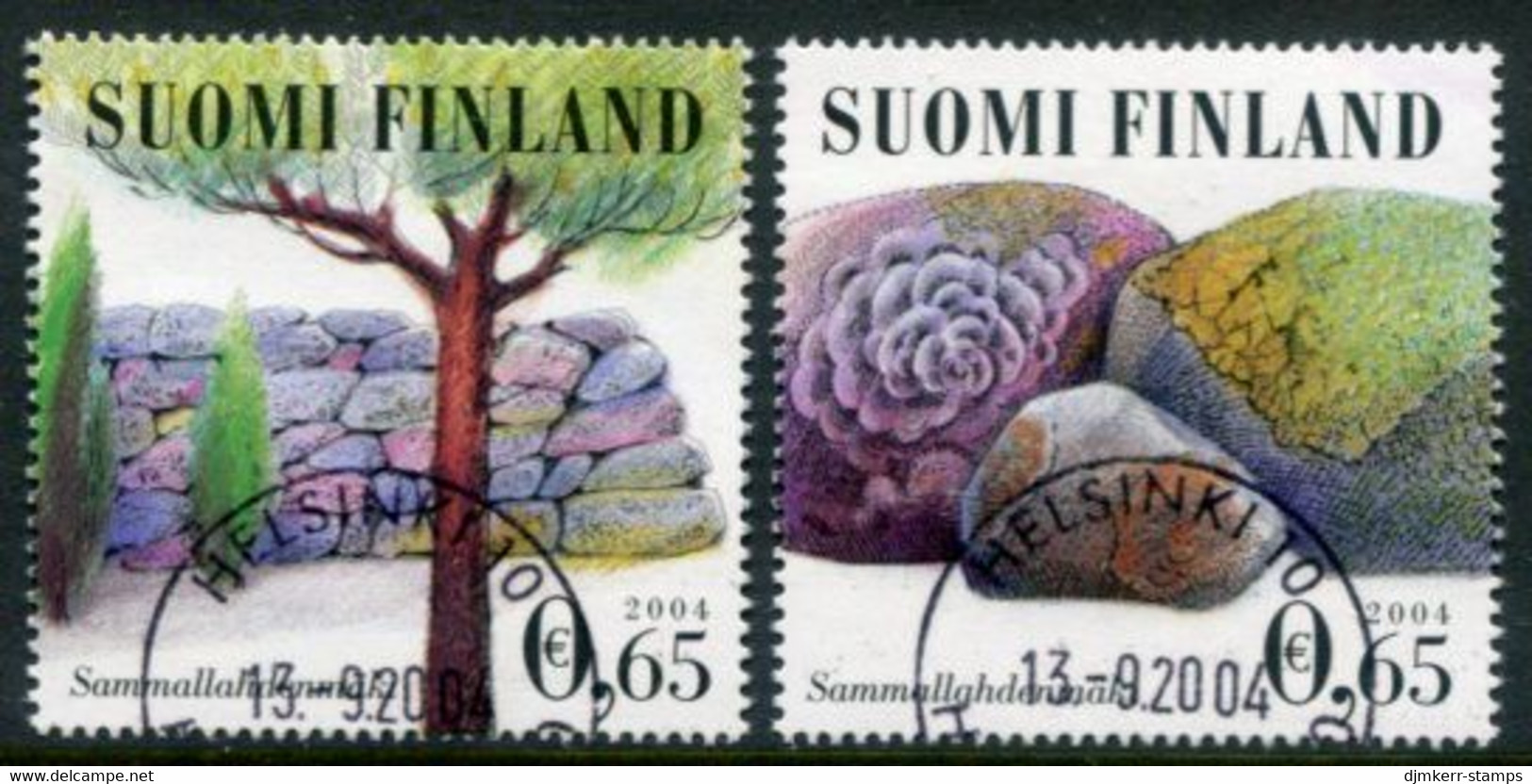 FINLAND 2004 UNESCO World Heritage Site Singles Ex Block Used..  Michel  1716-17 - Oblitérés