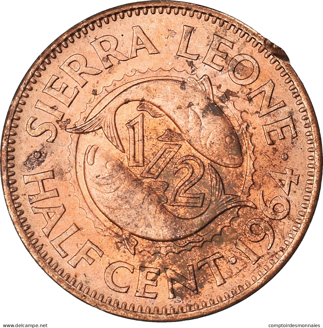 Monnaie, Sierra Leone, 1/2 Cent, 1964, British Royal Mint, SUP, Bronze, KM:16 - Sierra Leone