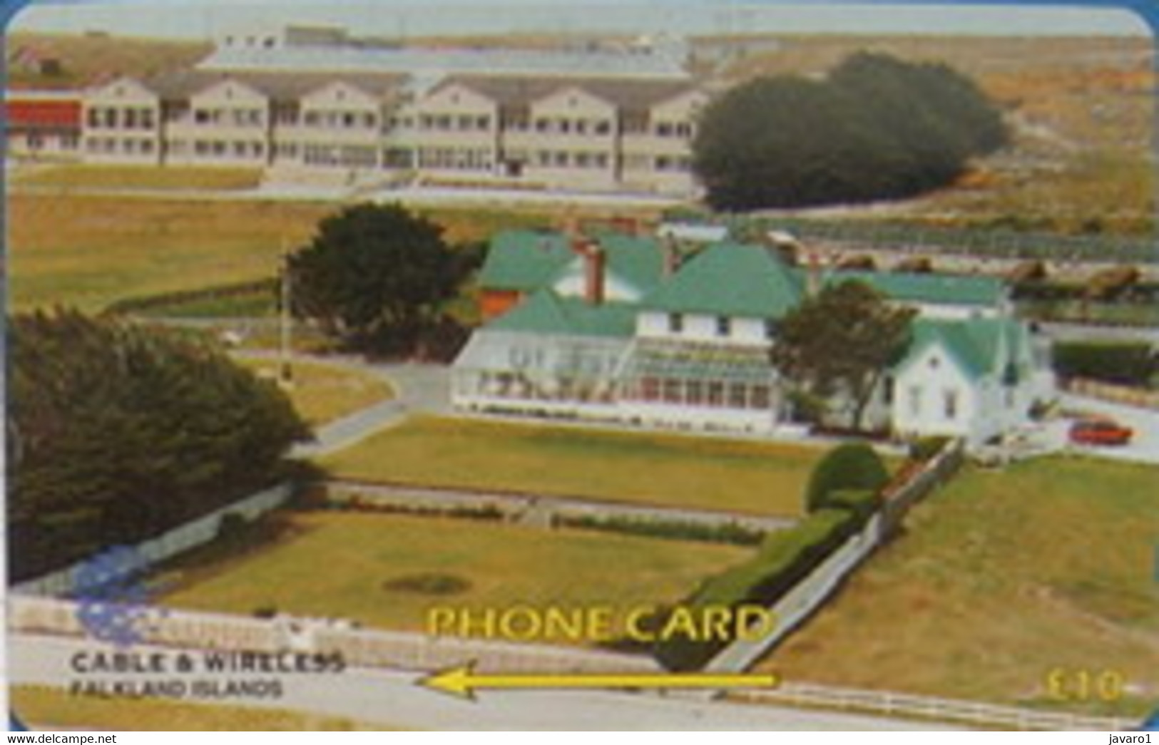 FALKLANDS : 161A L. 10 Goverment House+School USED - Falklandeilanden