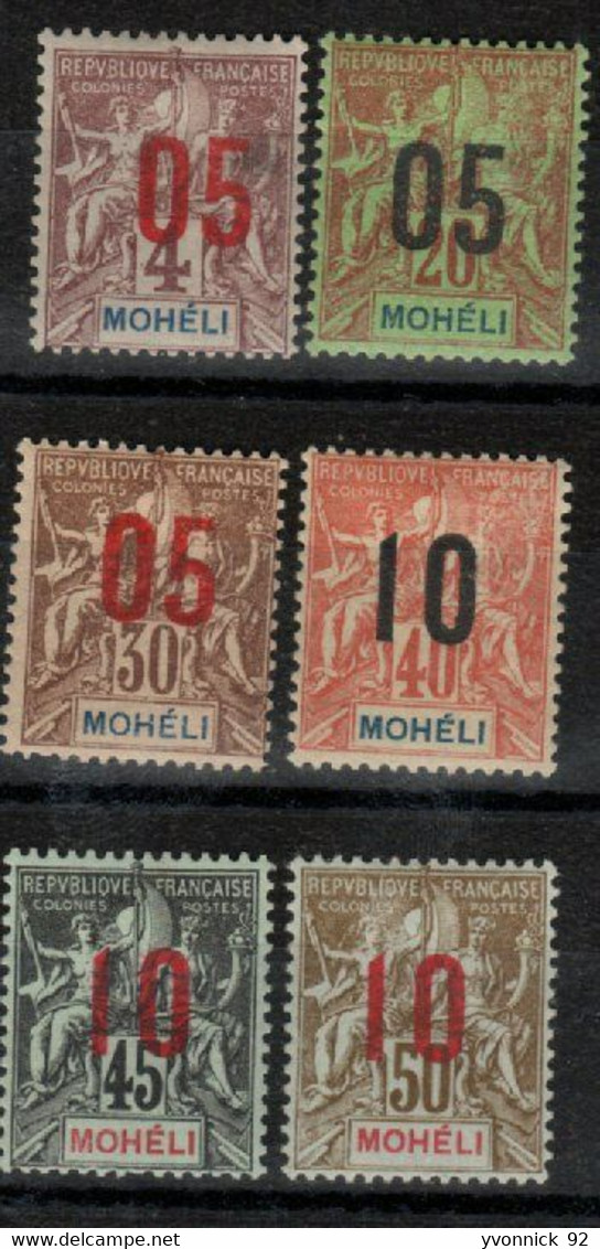 Mohéli - 1912 N°17/22 - Otros & Sin Clasificación