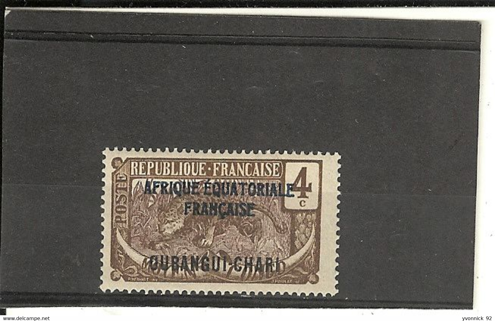 Oubangui - Chari   (1924 ) N°45 Surcharge Déplacée - Other & Unclassified