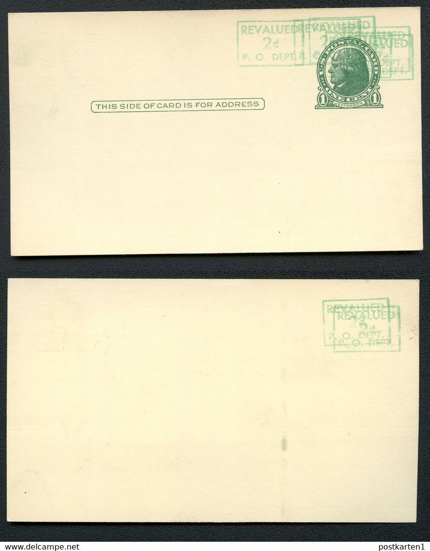 UX39 S56-1var Postal Card MULTIPLE SURCHARGE + DOUBLE ON BACK Mint Vf 1952 - 1941-60