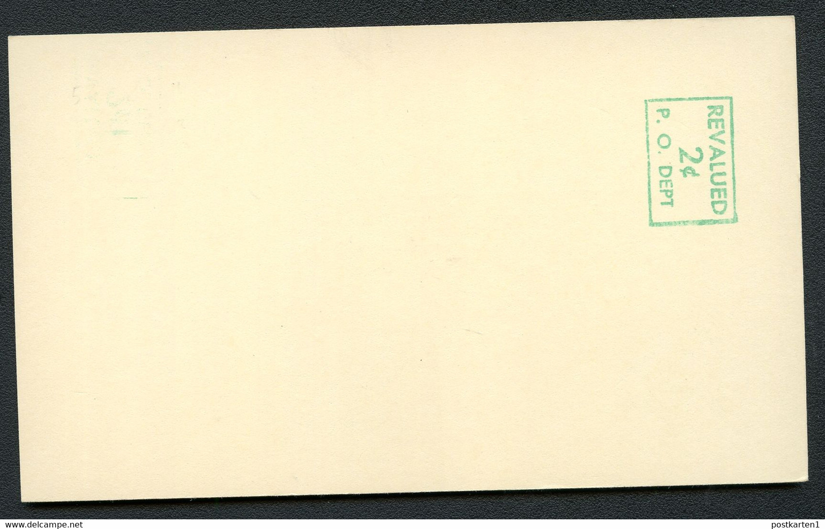 UX39 S56-2var Postal Card ADD. INVERTED SURCHARGE LOWER CENTER + ON BACK Mint Xf 1952 - 1941-60