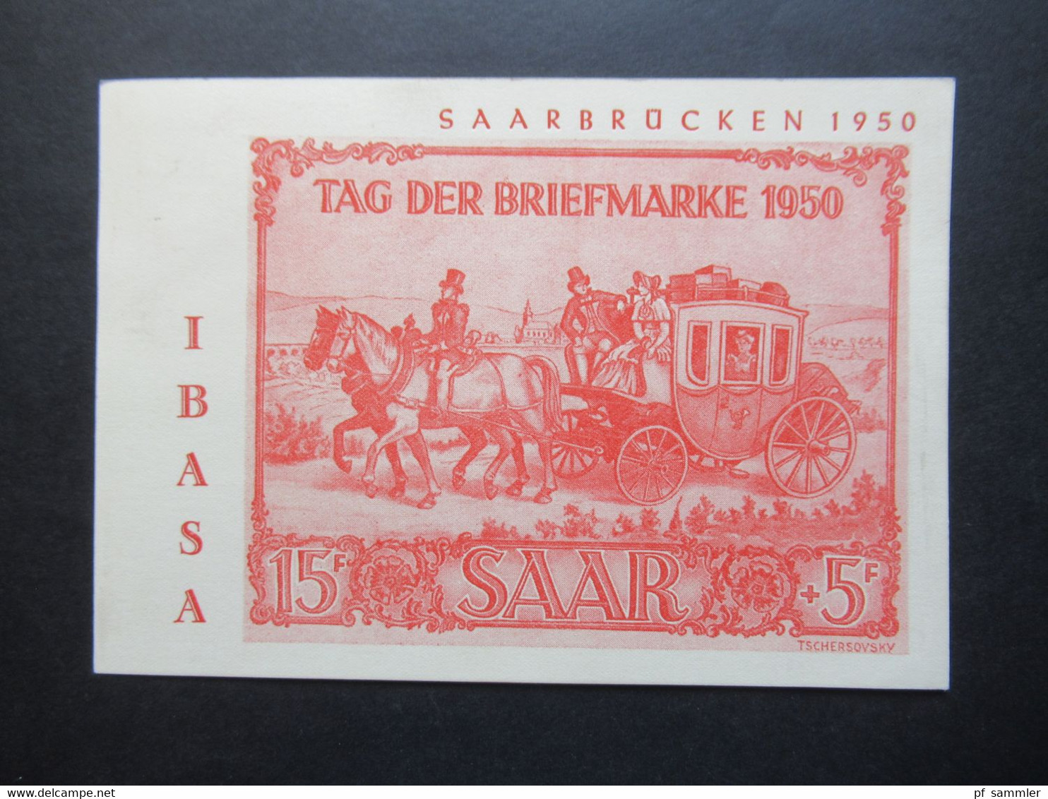 Saarland 1950 IBASA Maximumkarte / Sonderstempel / FDC Nr. 291 Katalogwert 350€ Tag Der Briefmarke - Cartas & Documentos