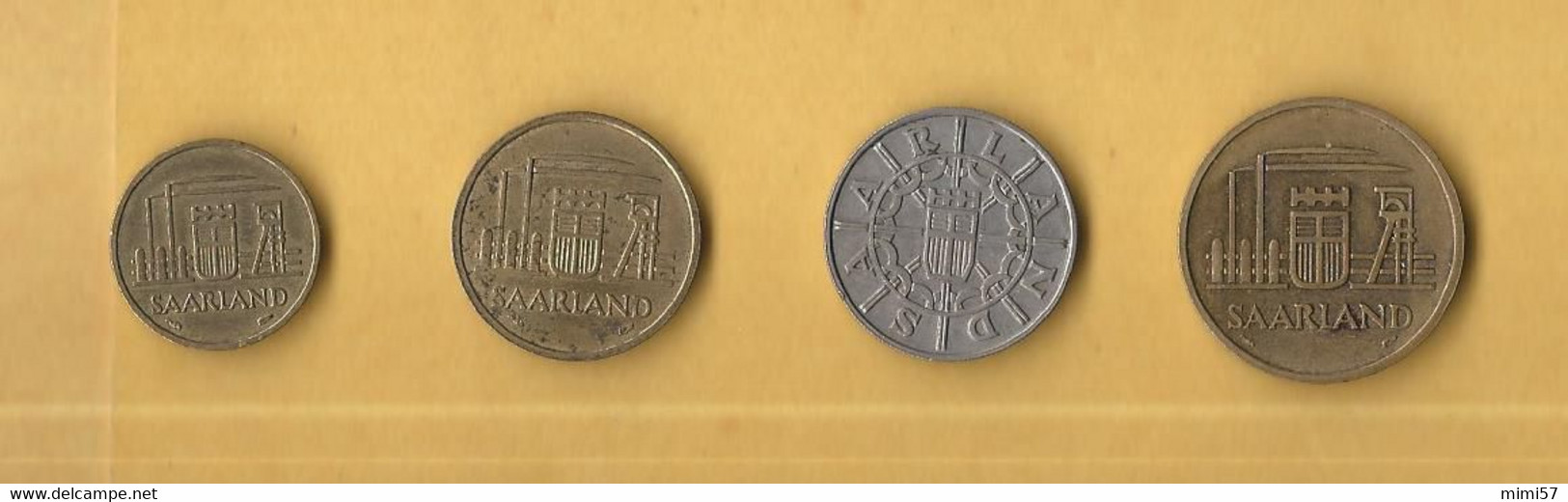 Série 4 Monnaies De Sarre 1954/1955148 - Sonstige & Ohne Zuordnung