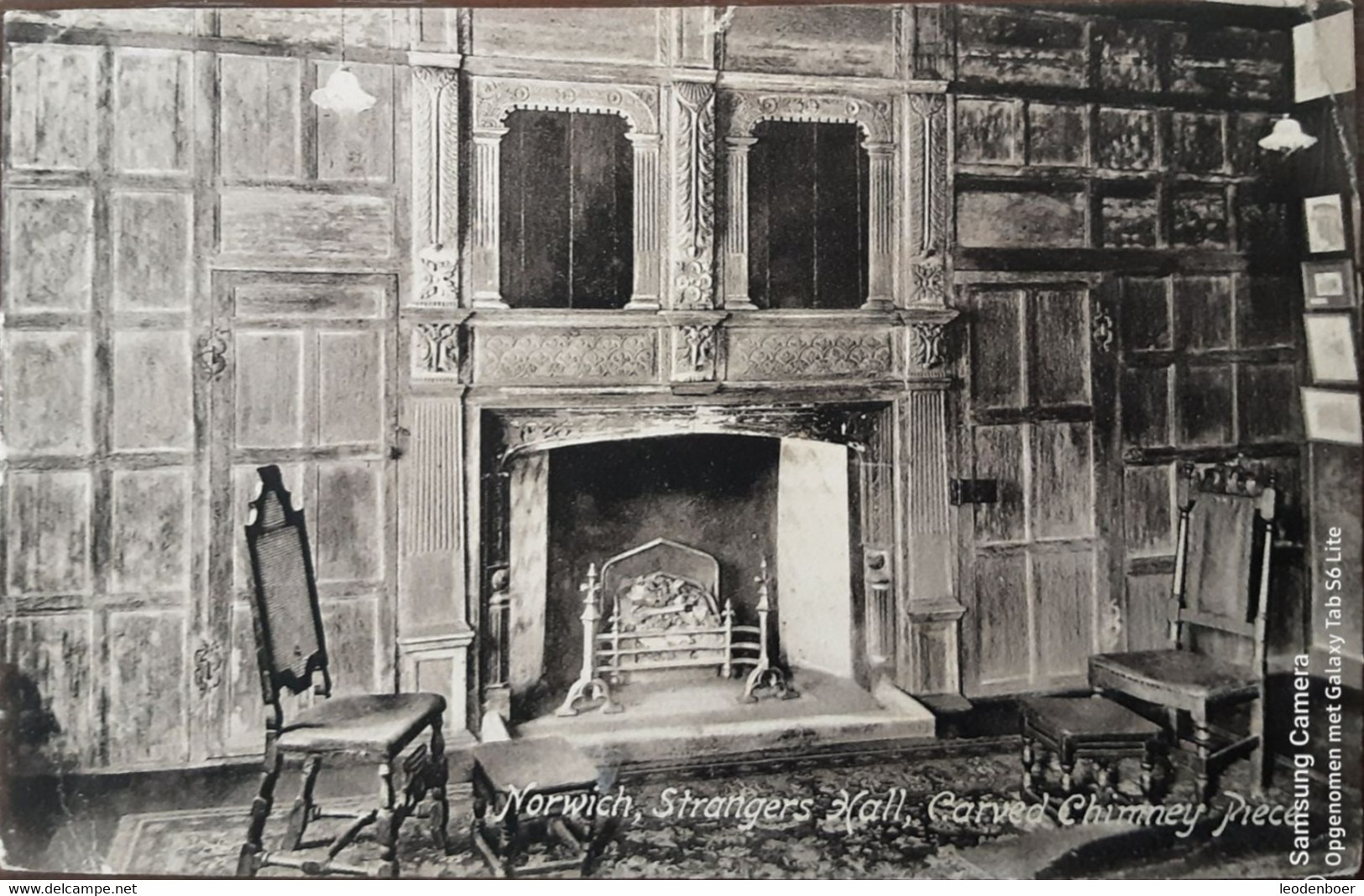 Norwich - Strangers Hall, Carved Chimney Piece - 1909 - Norwich