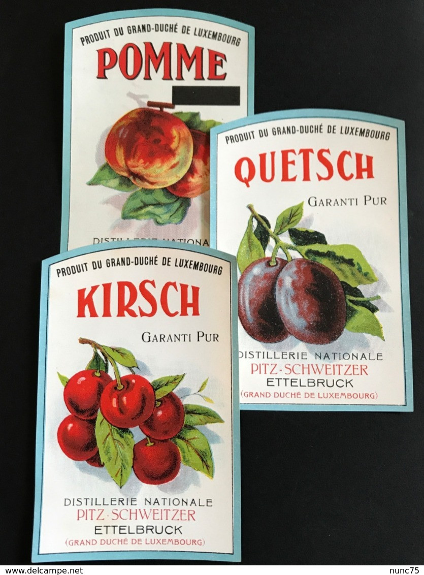 •• NEW ••  ETIQUETTES Anciennes PITZ SCHWEITZER  Ettelbruck Luxembourg Vers 1950/1960 Alcool Biere Brasserie Liqueur (3) - Luxembourg