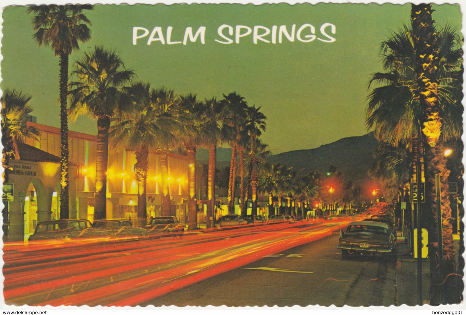 Night Lights Along Palm Canyon Drive, Palm Springs, California, U.S.A. - Palm Springs