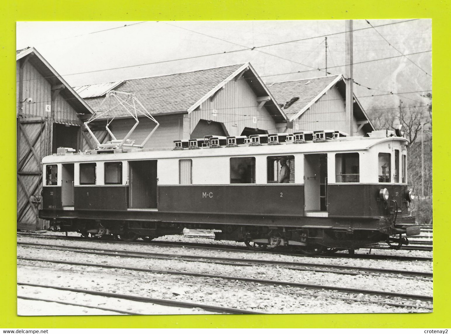 CPM TRAIN VOIR DOS ABDhe 4/4 32 Modifiée Par Adjonction Compartiment 1ère Classe à VERNAYAZ En 1960 - Vernayaz