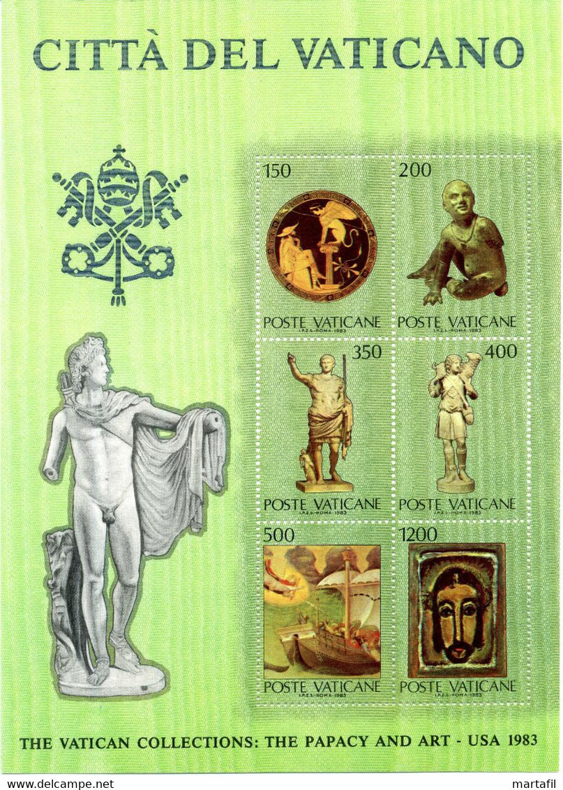 1983 VATICANO BF 7 MNH ** Collezioni Vaticane D'arte Negli Stati Uniti - Nuevos