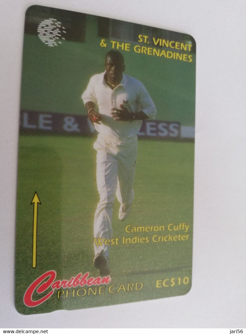 ST VINCENT & GRENADINES  GPT CARD   $ 10- 199SVDA   CRICKETER CAMERON CUFFY       C&W    Fine Used  Card  **9553** - St. Vincent & The Grenadines