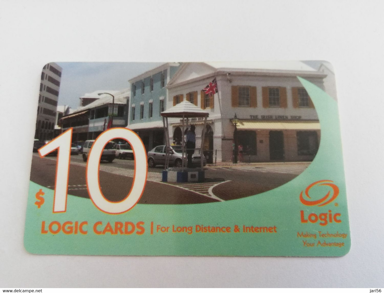 BERMUDA  $ 10,-  BERMUDA    LOGIC  STREET SCENE HAMILTON            PREPAID CARD  Fine USED  **9561** - Bermude