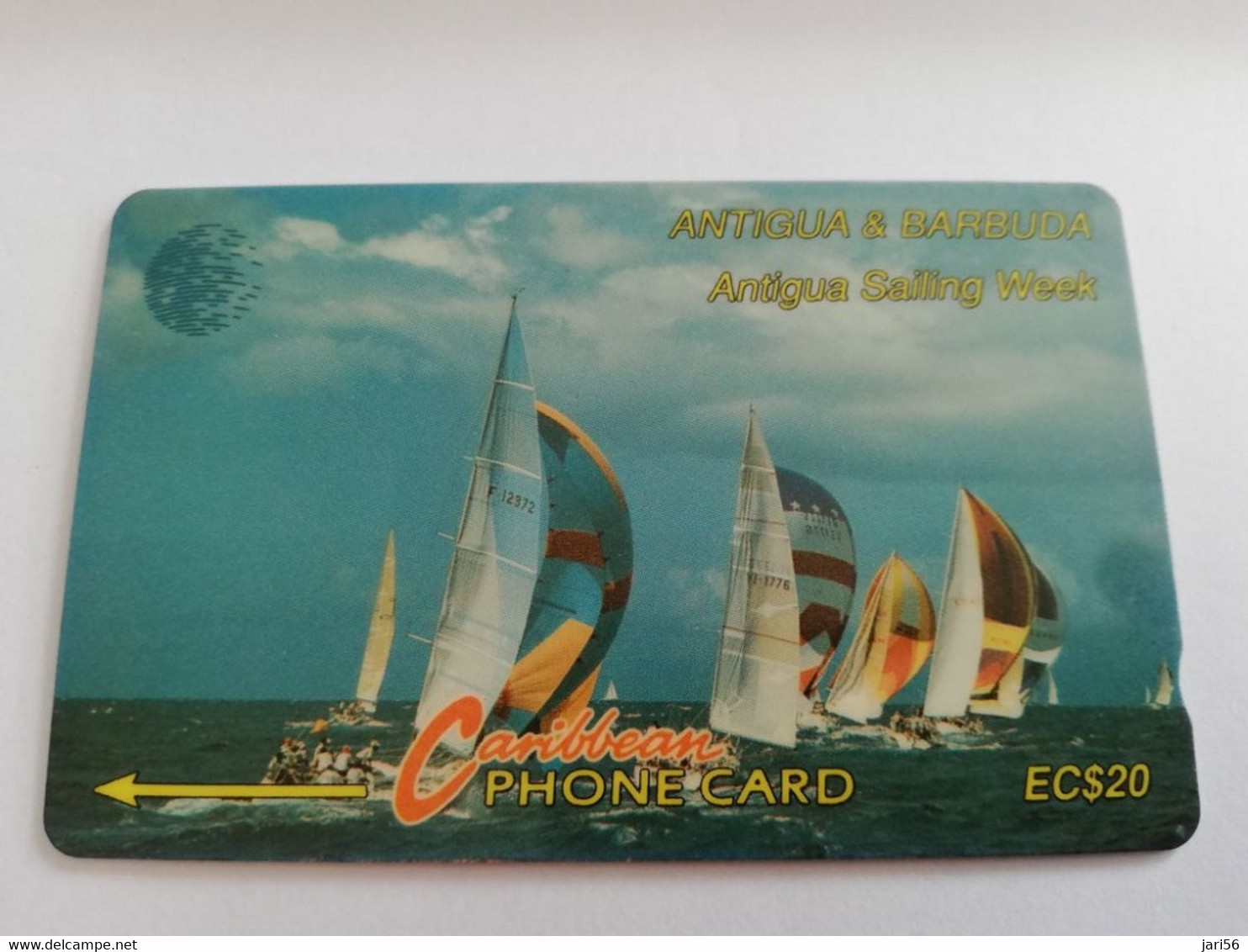 ANTIGUA & BARBUDA $ 20  Sailing Week White Logo         ANT-13B  CONTROL NR: 13CATB  WHITE    NEW C&W LOGO **9579** - Antigua Et Barbuda