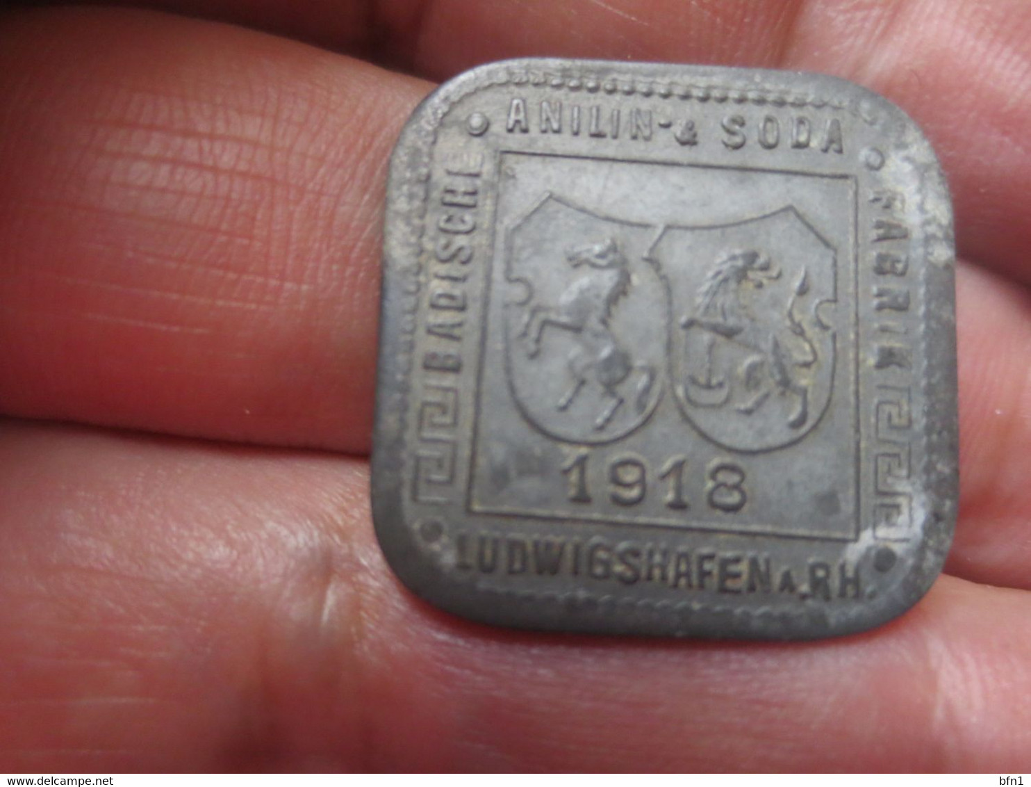 Ersatzgeld 50 Pfennig Badische Anilin & Soda Fabrik 1918 Ludwigshafen A.Rh. -SUP- - Monetary/Of Necessity