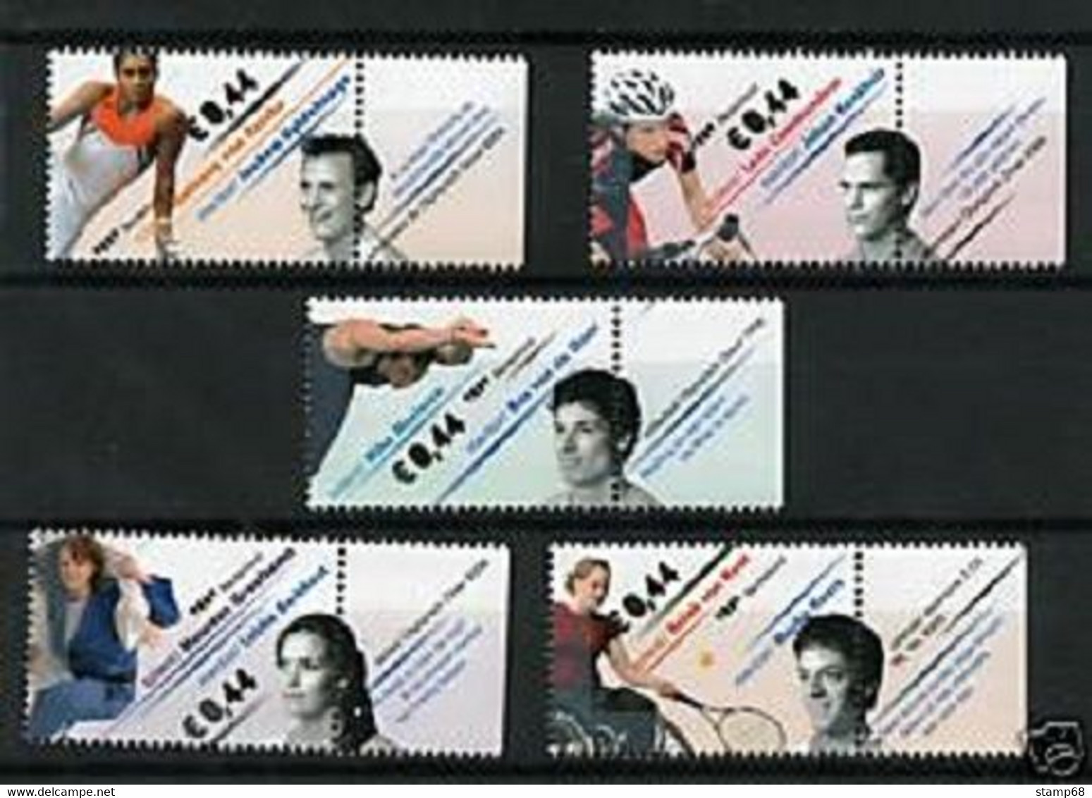 Nederland NVPH 2664-68 Serie Sporttop Tab Rechts 2009 MNH Postfris Sport - Otros & Sin Clasificación