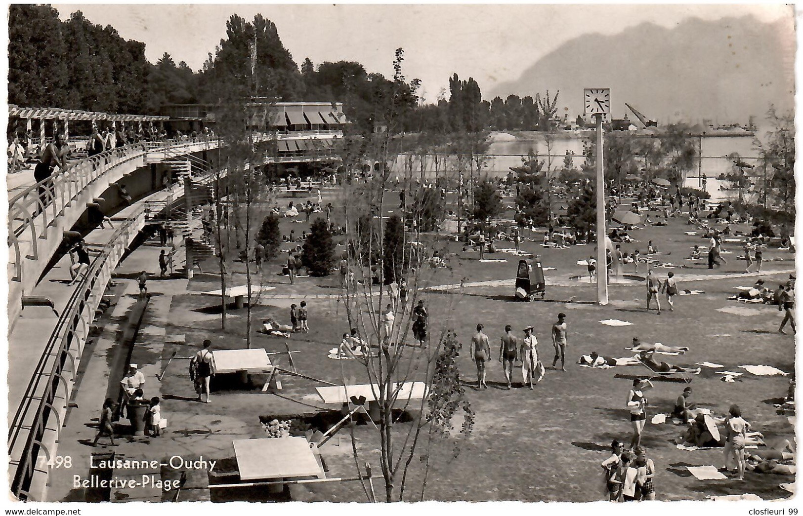 Ancienne Bellerive-Plage, Lausanne Ouchy Années 50 - Bellerive