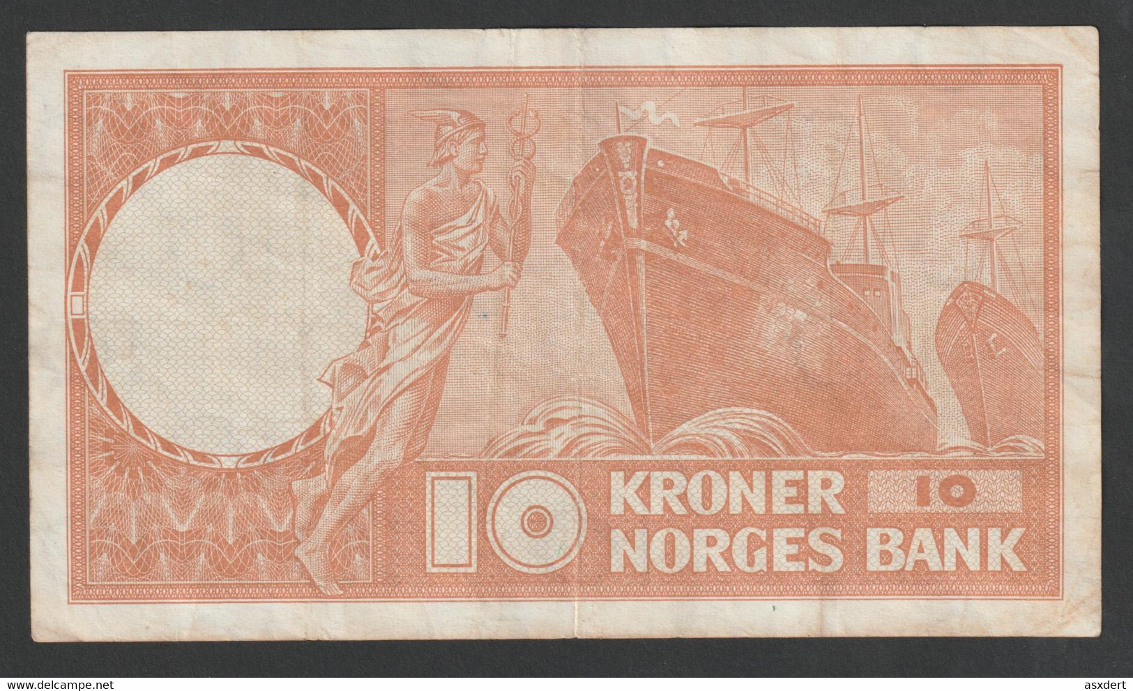 Norges Norvège - Biljet Van 10 Kroner 1968 - Norvège